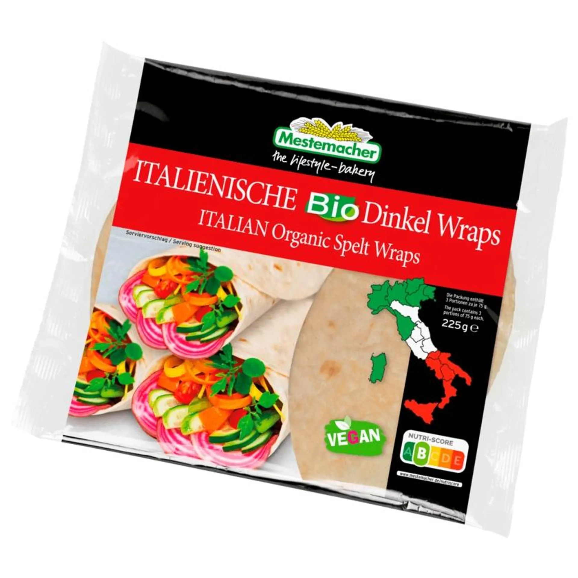 Mestemacher Bio Italienische Dinkel-Wraps 225g