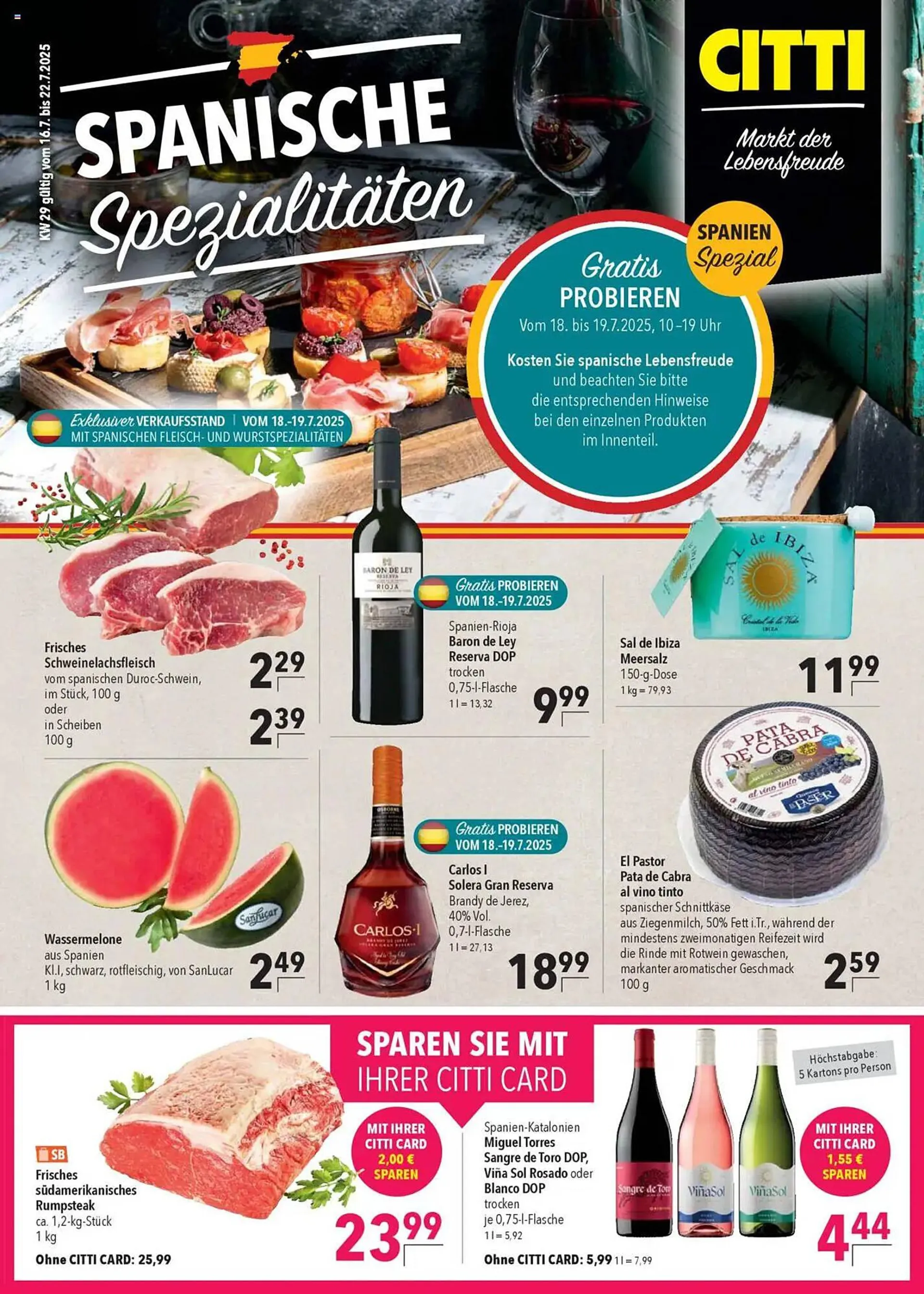 CITTI Markt Prospekt von 16. Juli bis 22. Juli 2025 - Prospekt seite 1