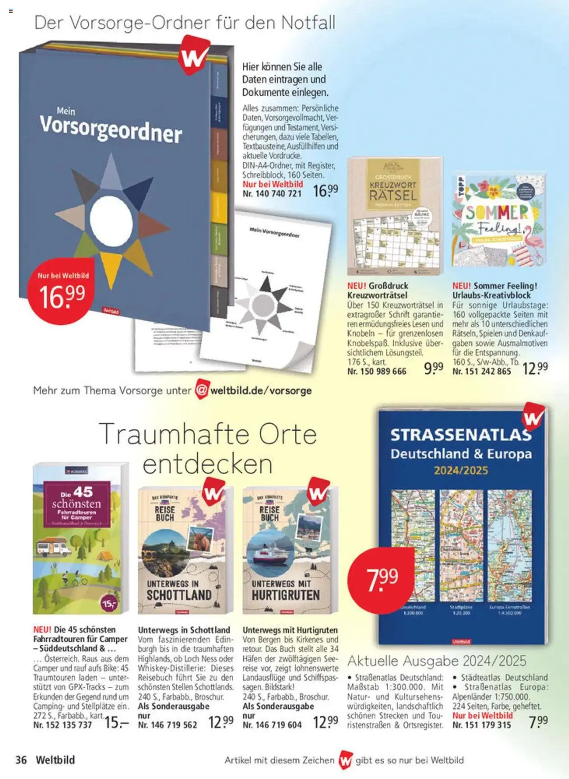 Weltbild Katalog von 11. Juli bis 31. Dezember 2024 - Prospekt seite 36