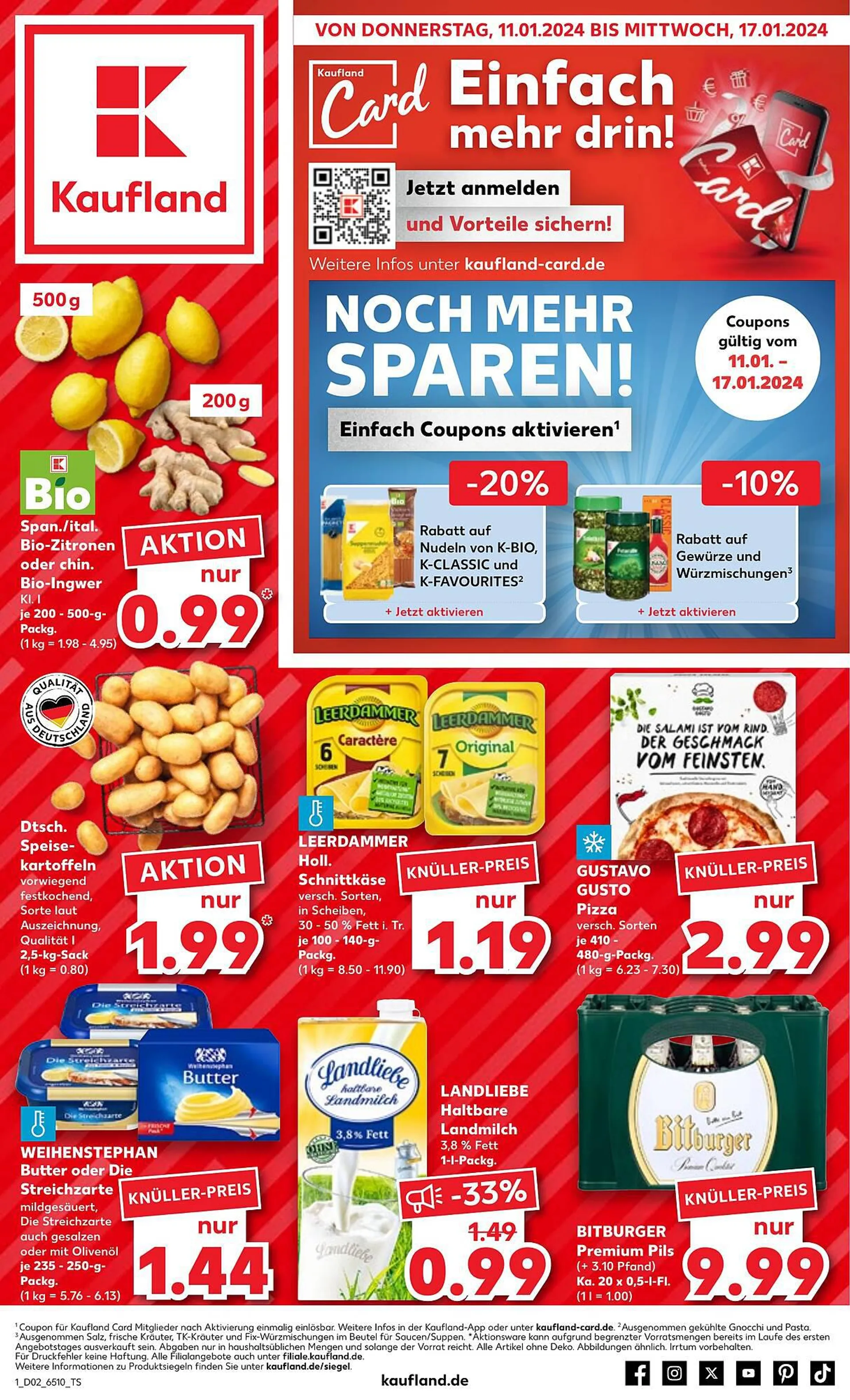 Kaufland Prospekt von 11. Januar bis 17. Januar 2024 - Prospekt seite 1