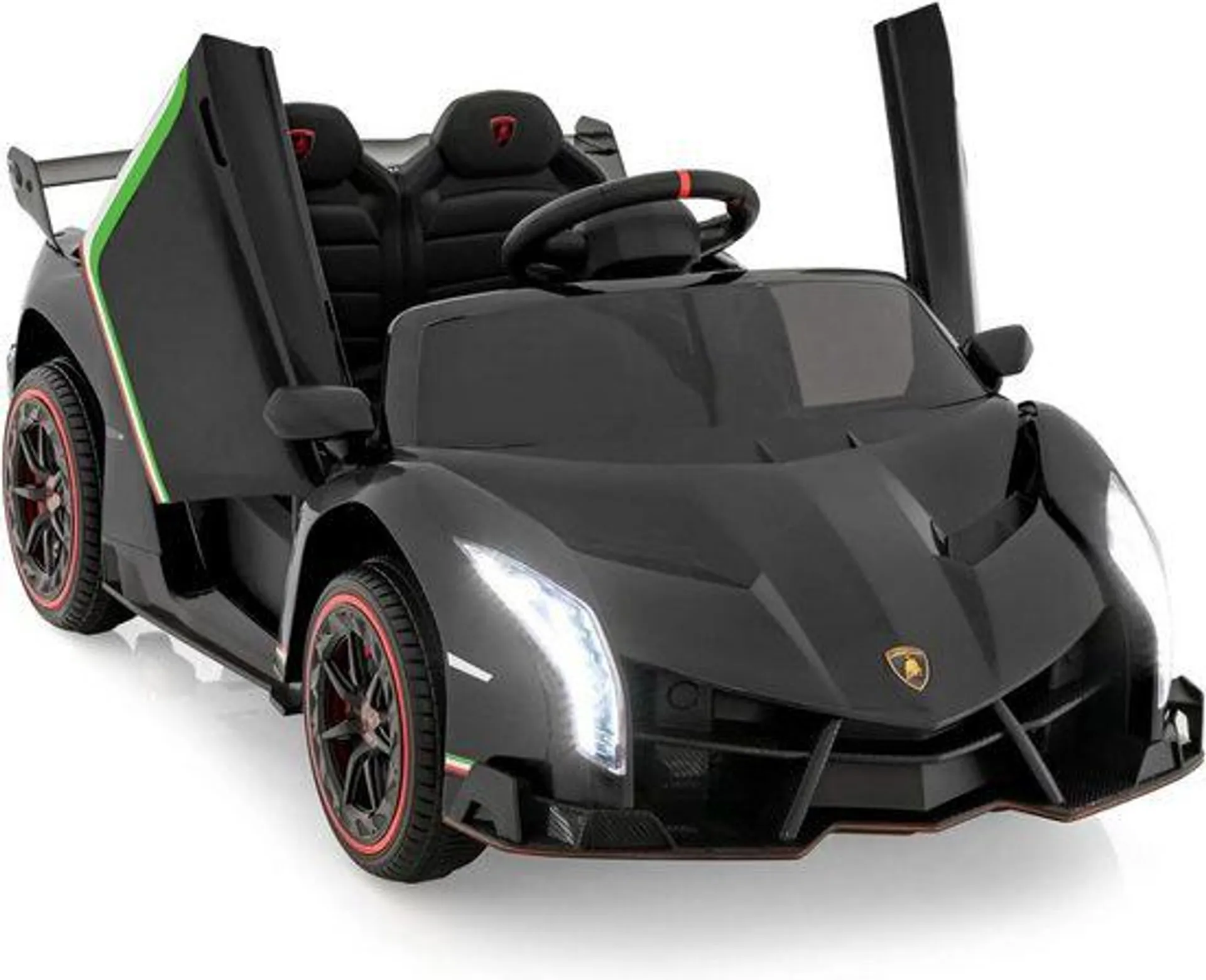 KOMFOTTEU Elektro-Kinderauto Lamborghini, Belastbarkeit 30 kg, mit 2,4G-Fernbedienung, LED-Leuchten