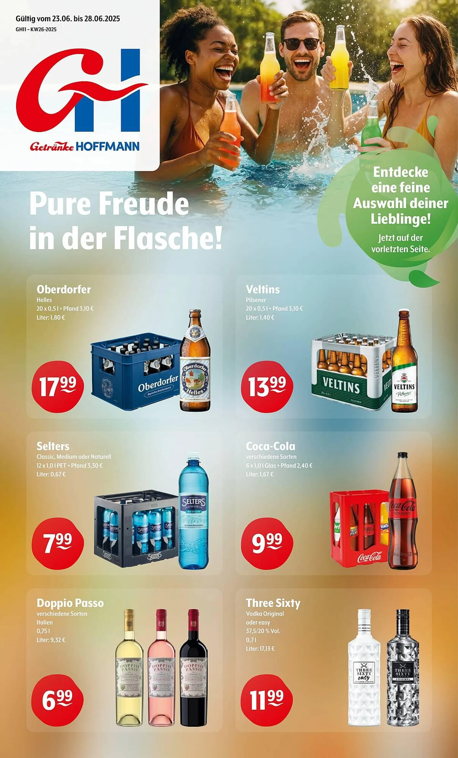 Getränke Hoffmann Prospekt von 23. Juni bis 28. Juni 2025 - Prospekt seite 1