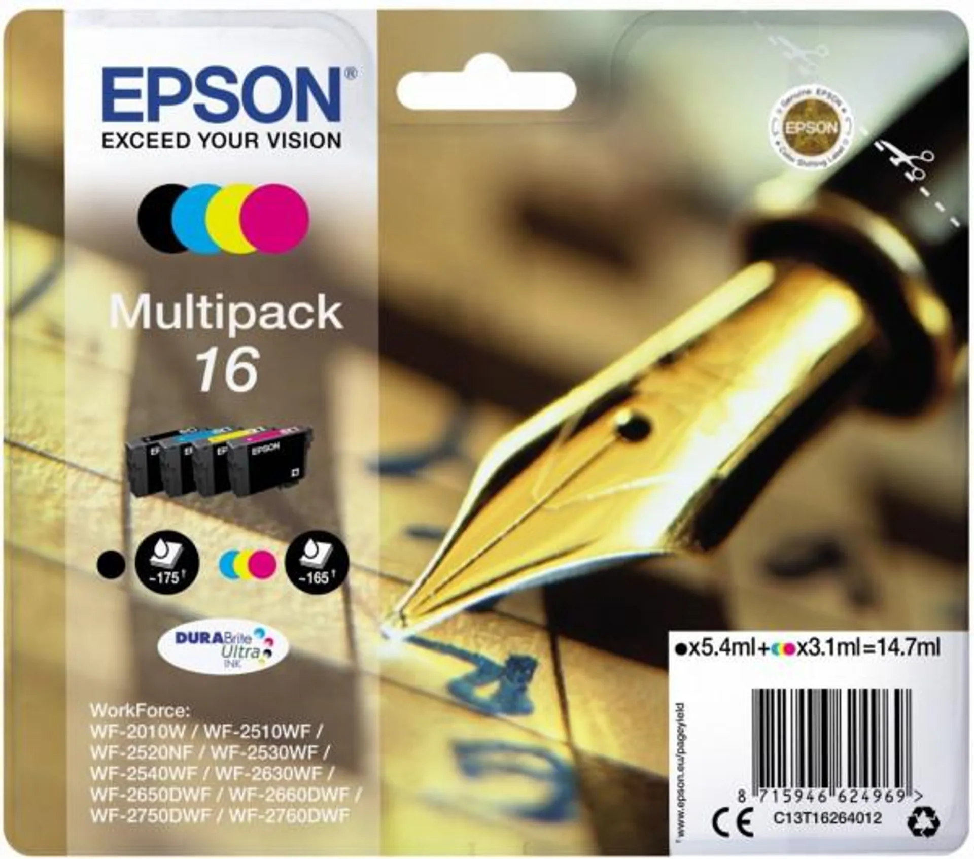 Epson 16 DURABrite Ultra Multipack 4-farbig