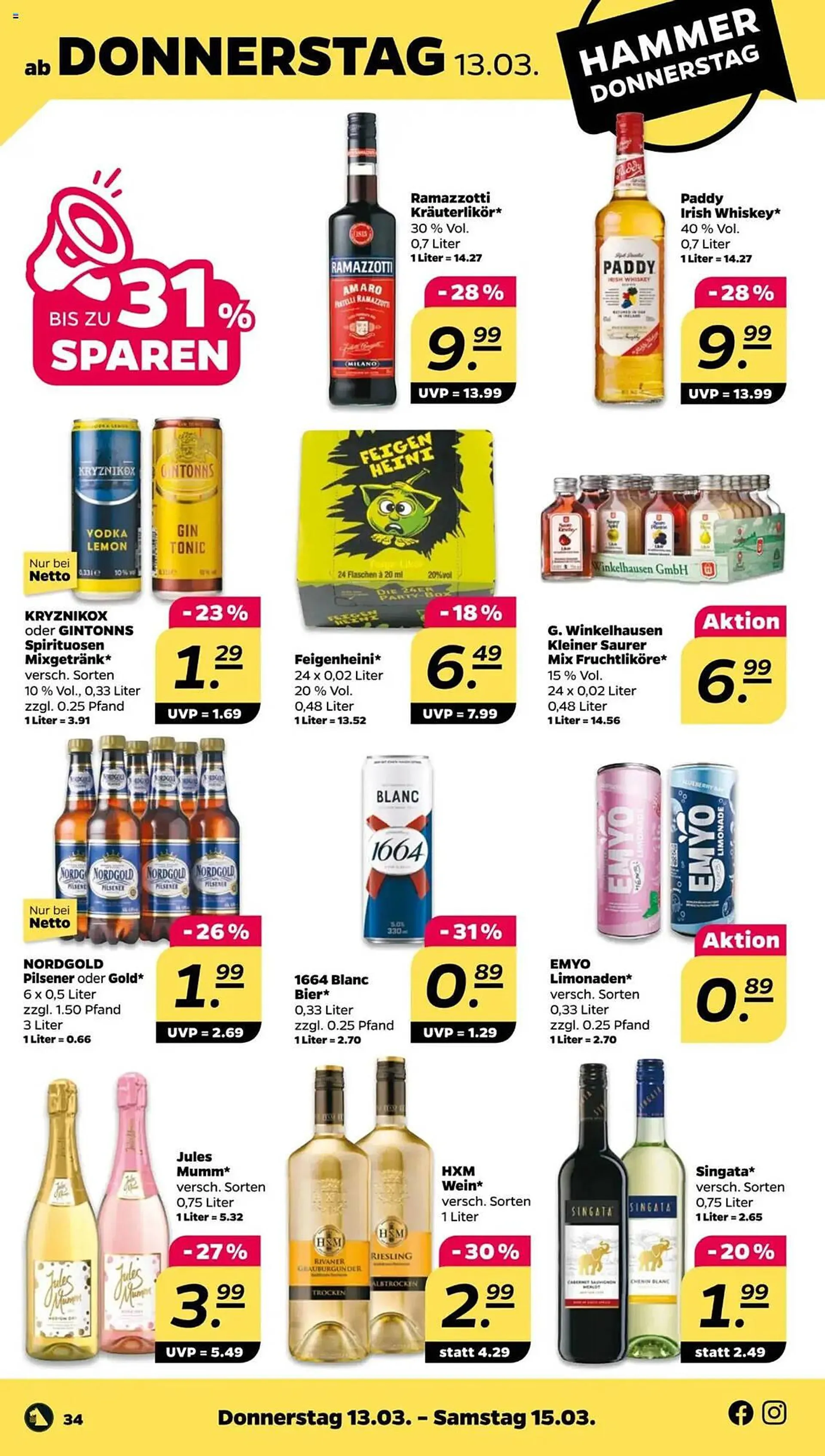 NETTO Prospekt von 10. März bis 15. März 2025 - Prospekt seite 34