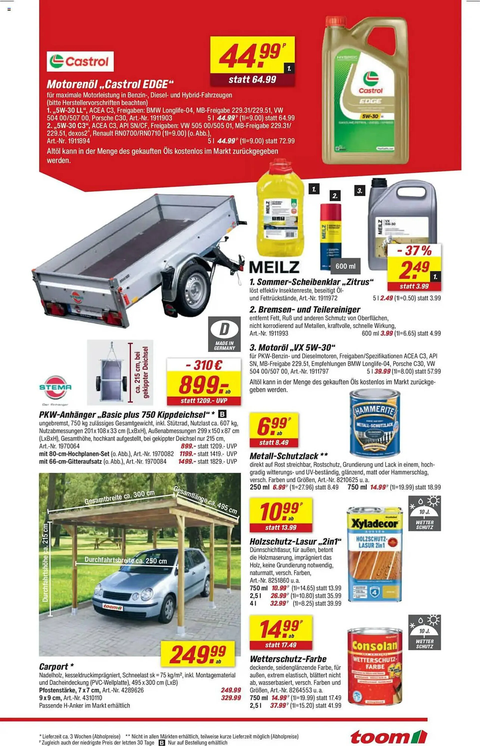 toom Baumarkt Prospekt von 7. Juni bis 13. Juni 2025 - Prospekt seite 9
