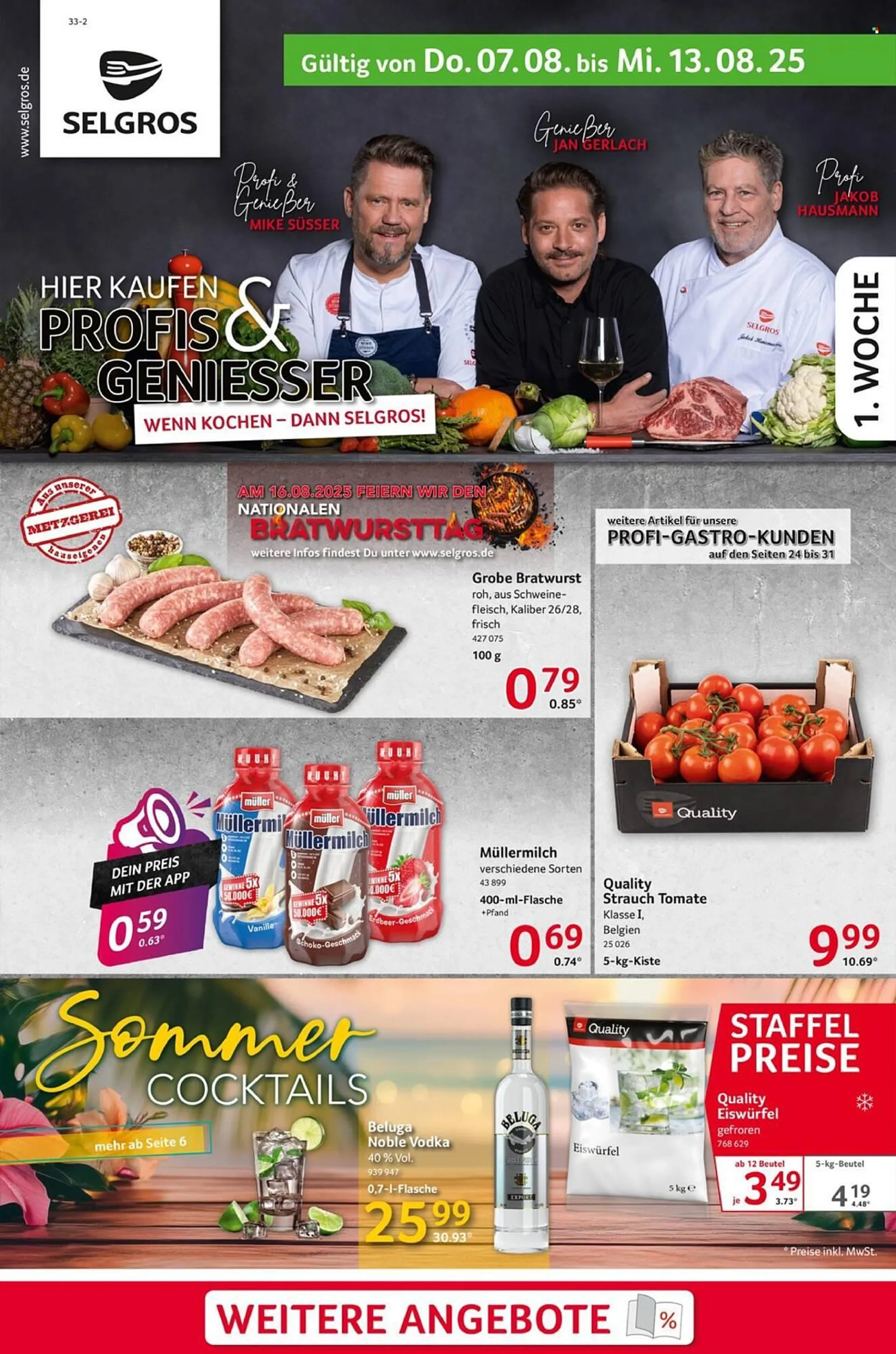 Selgros Prospekt von 7. August bis 13. August 2025 - Prospekt seite 1