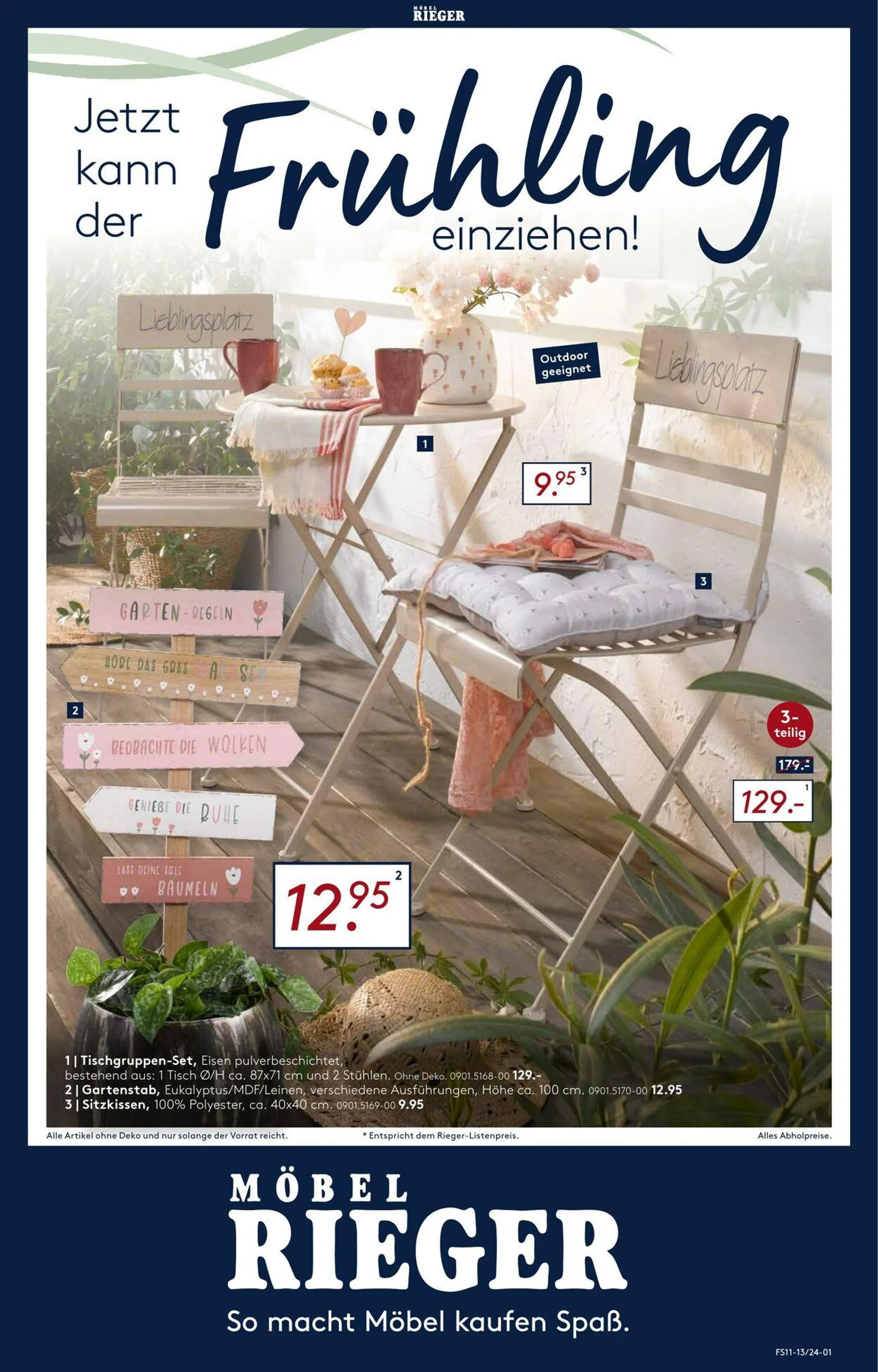 Möbel Rieger Aktueller Prospekt von 10. September bis 24. September 2025 - Prospekt seite 1