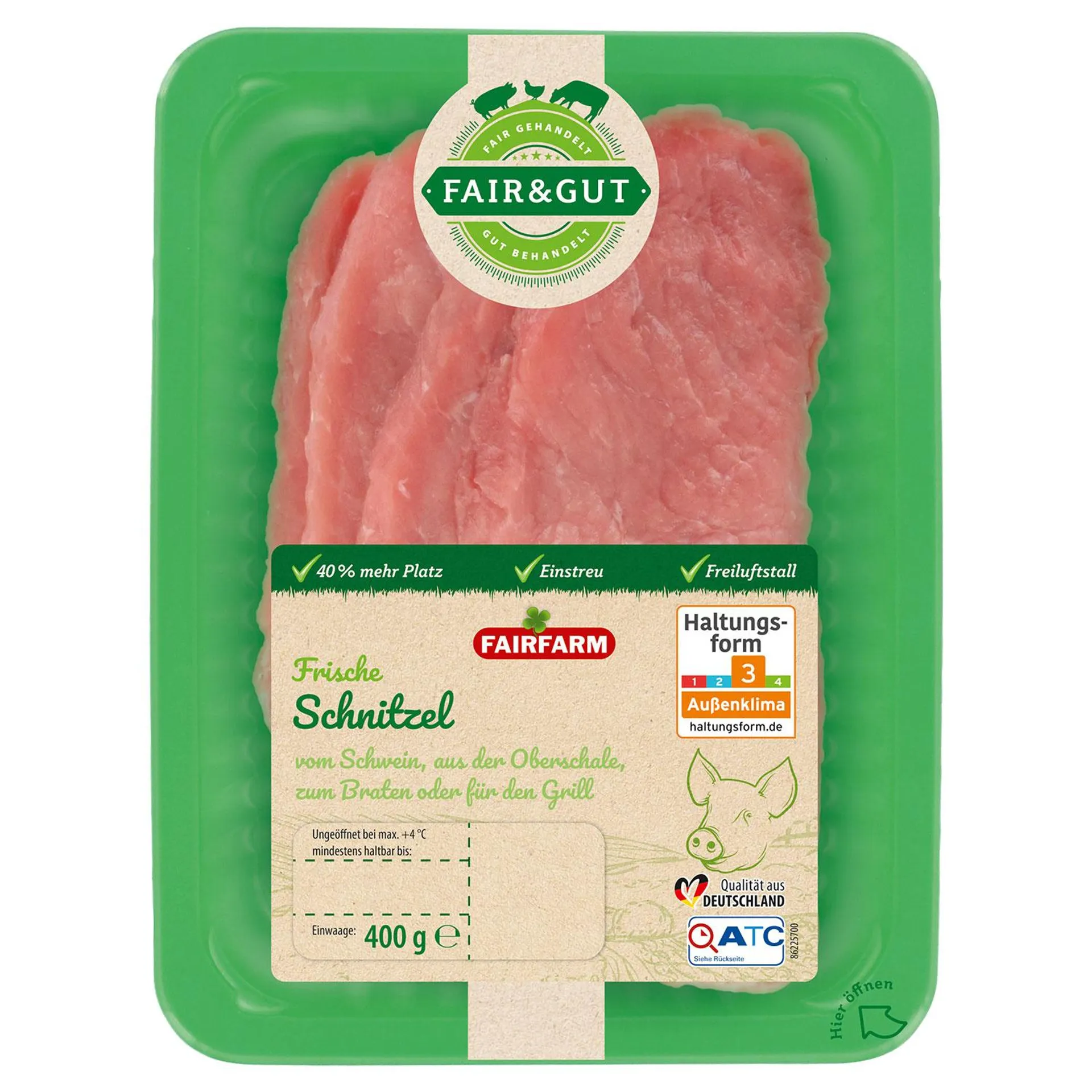 FAIR&GUT Schweine Schnitzel 400 g