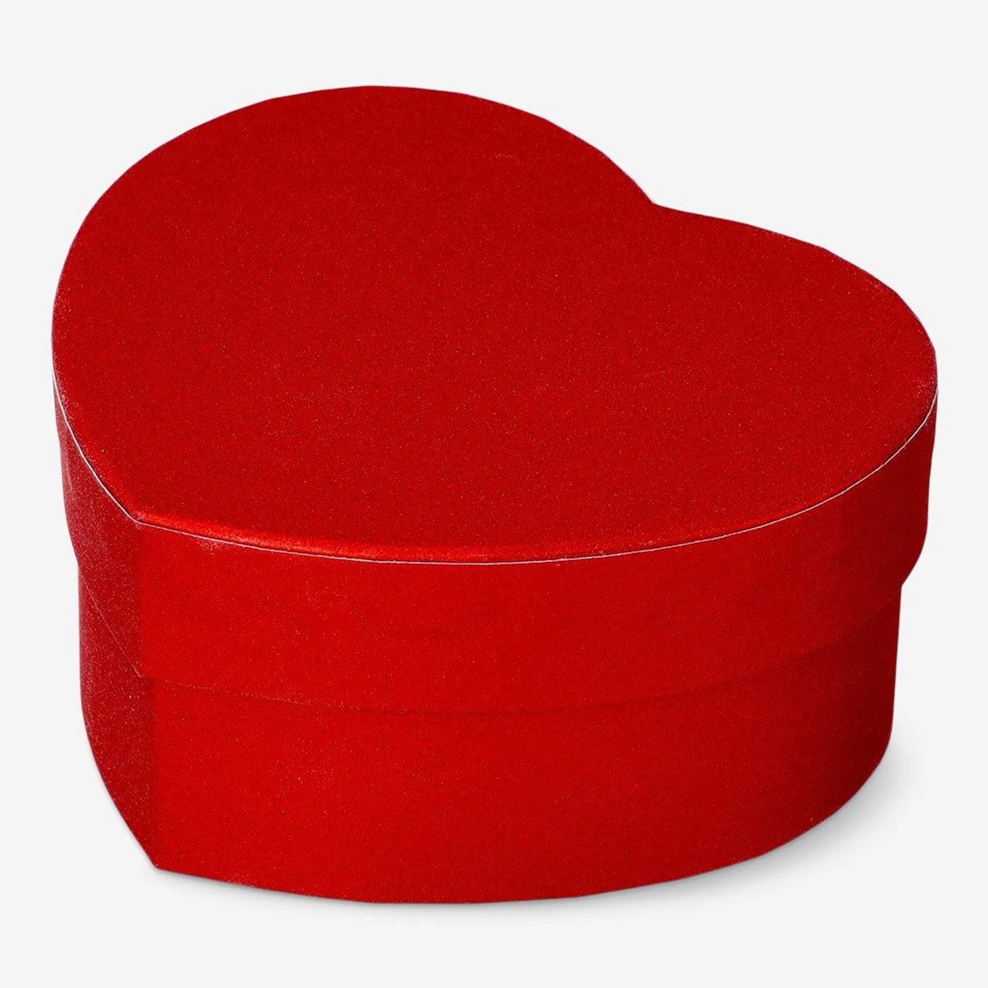 Heart shaped red glitter gift box