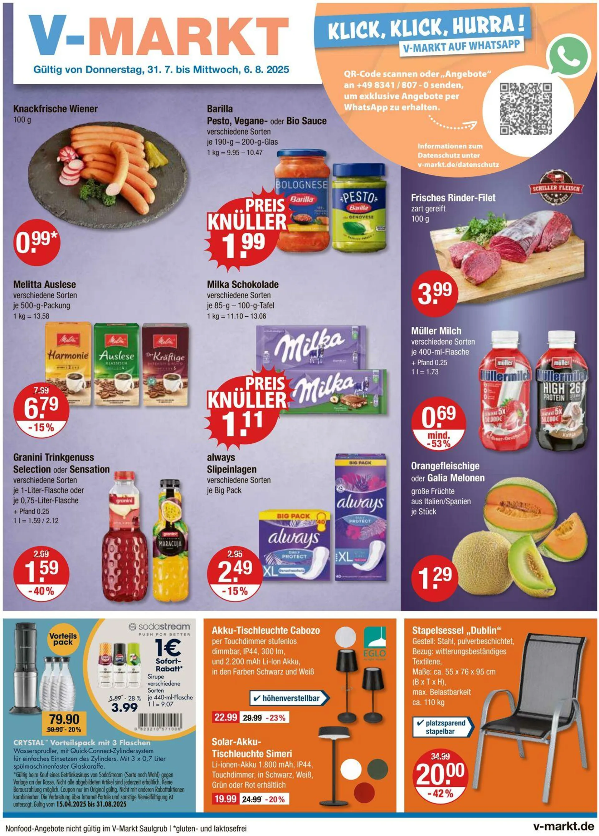 V-Markt Aktueller Prospekt von 31. Juli bis 6. August 2025 - Prospekt seite 1