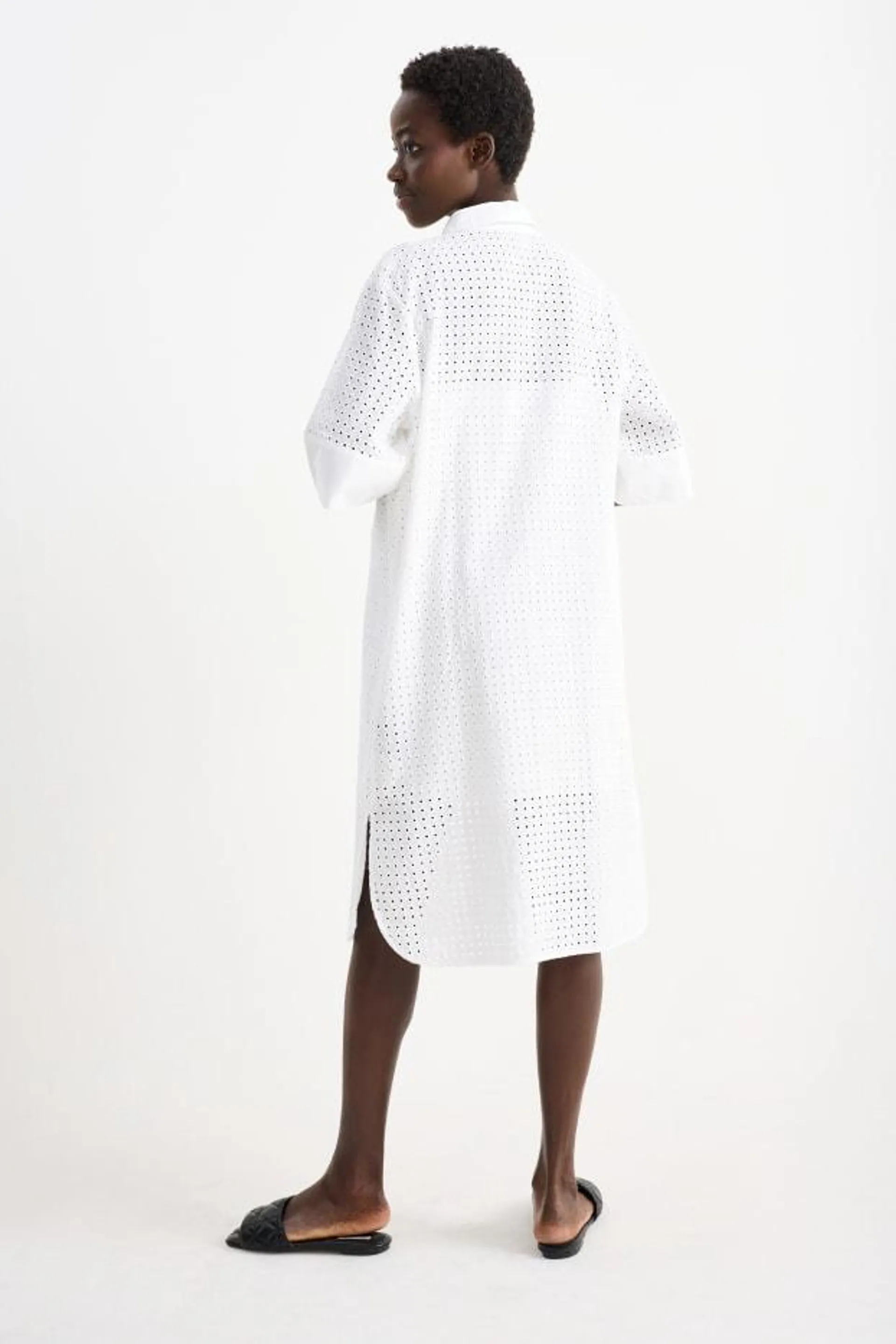 Shirt dress - broderie anglaise