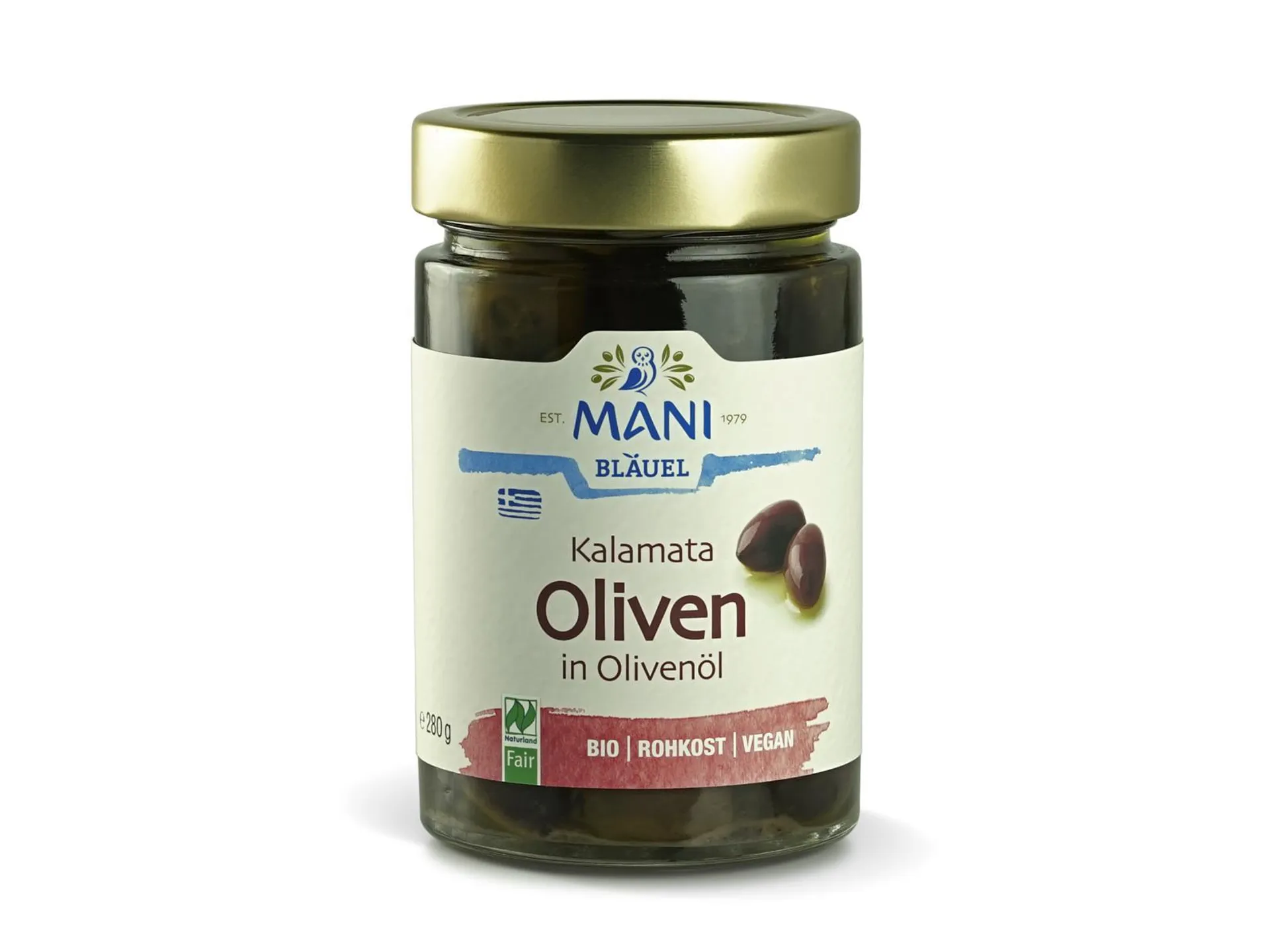 Mani Bläuel Kalamata Oliven in Olivenöl 280g