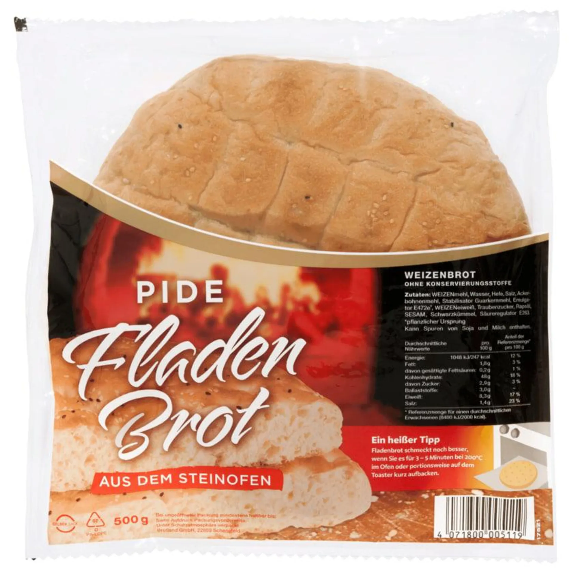 Fladenbrot Pide 500g