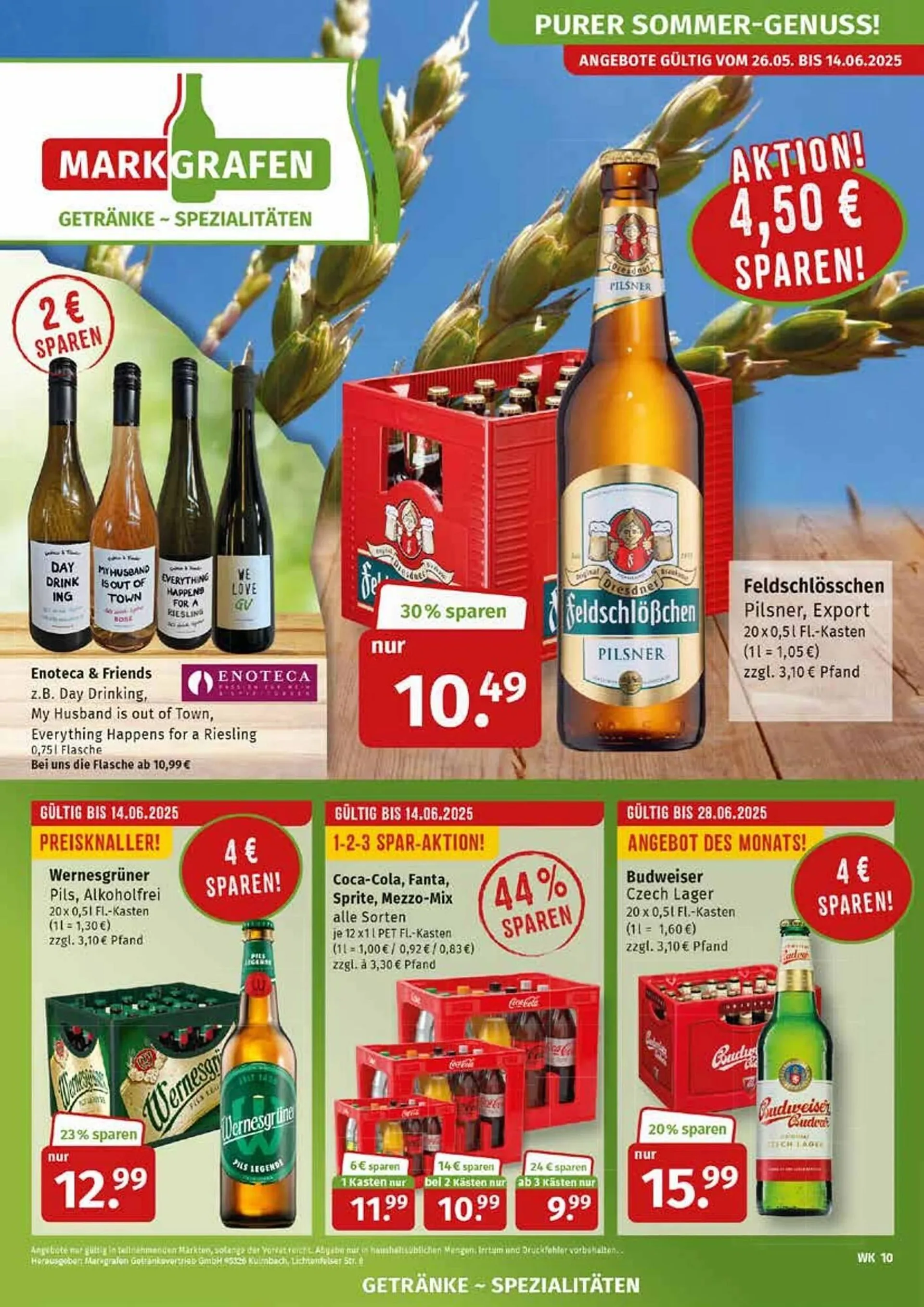 Markgrafen Prospekt von 26. Mai bis 14. Juni 2025 - Prospekt seite 1