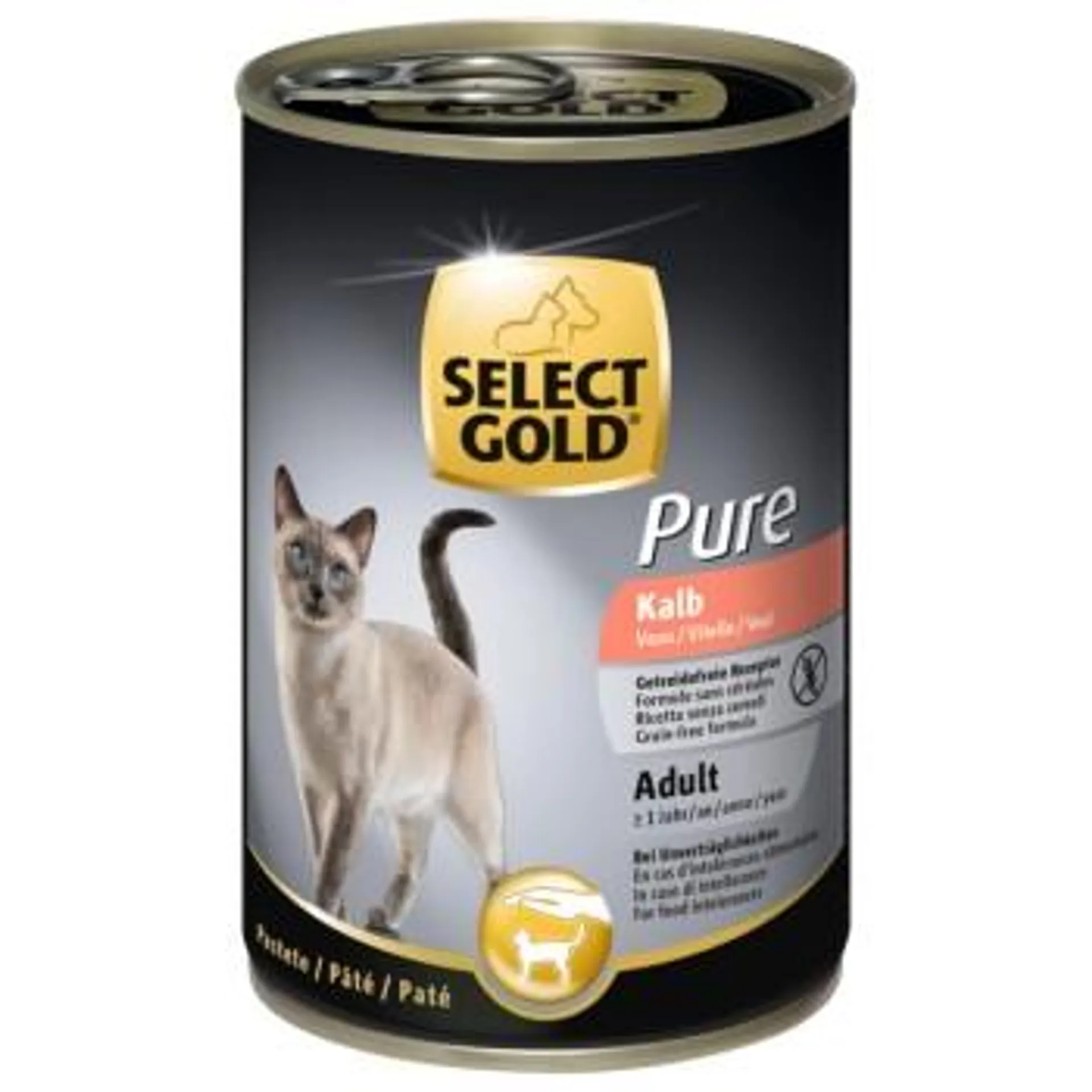 SELECT GOLD Pure Adult Paté Kalb 6x400 g