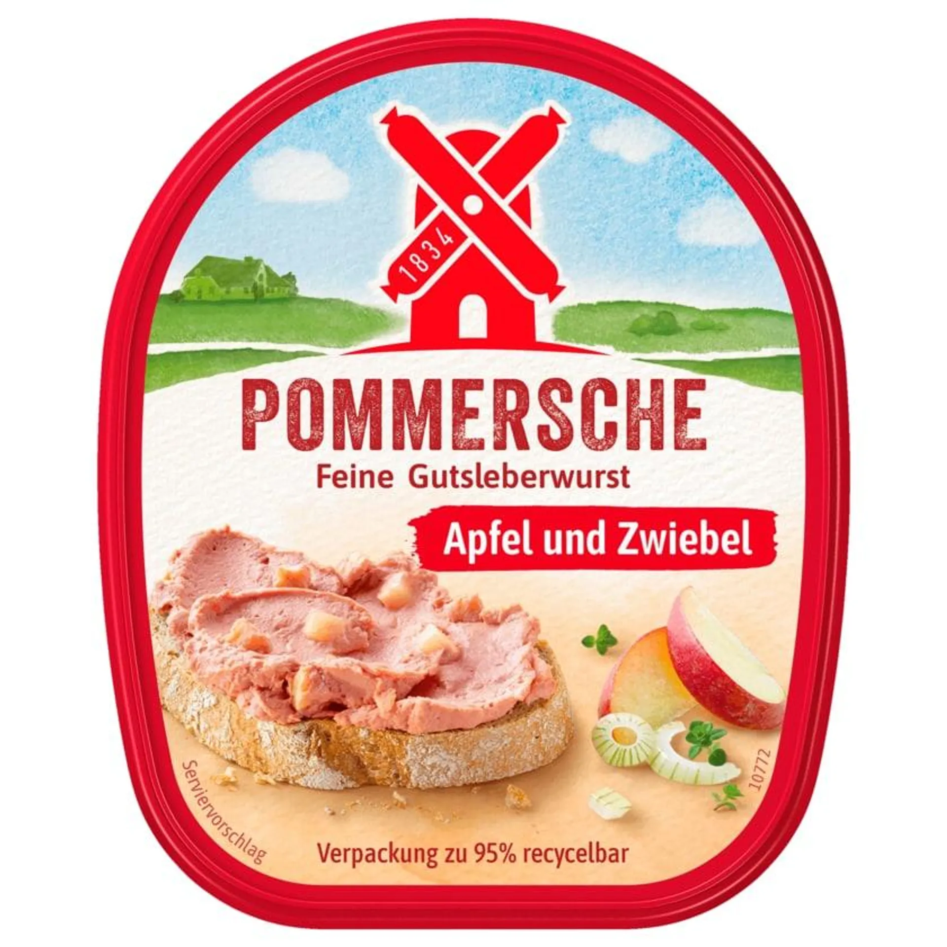 Rügenwalder Mühle Pommersche Leberwurst Apfel-Zwiebel 125g