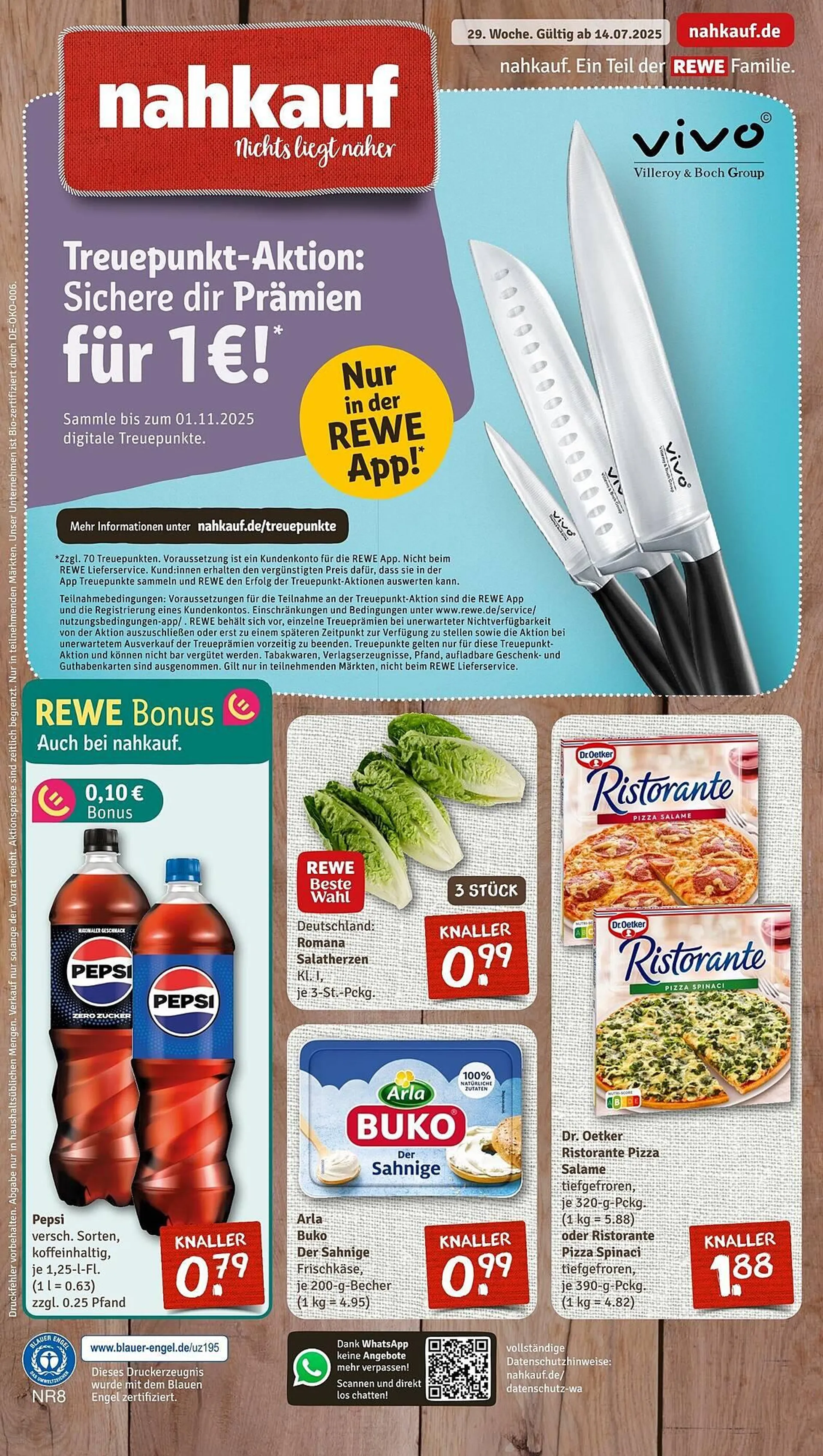 nahkauf Prospekt von 14. Juli bis 19. Juli 2025 - Prospekt seite 1