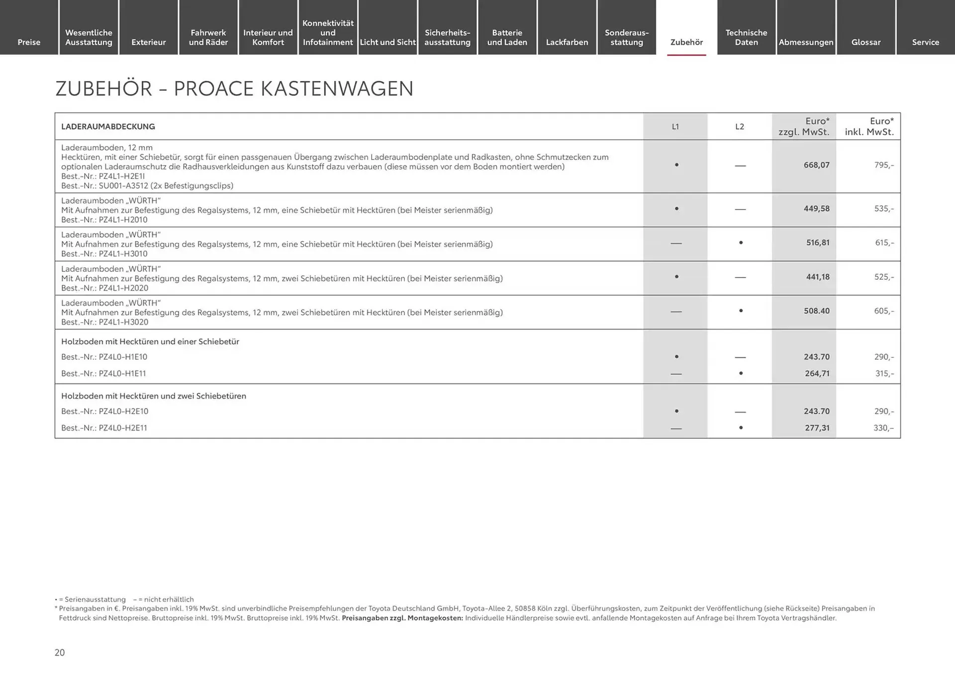 Toyota Prospekt von 13. November bis 13. November 2025 - Prospekt seite 20