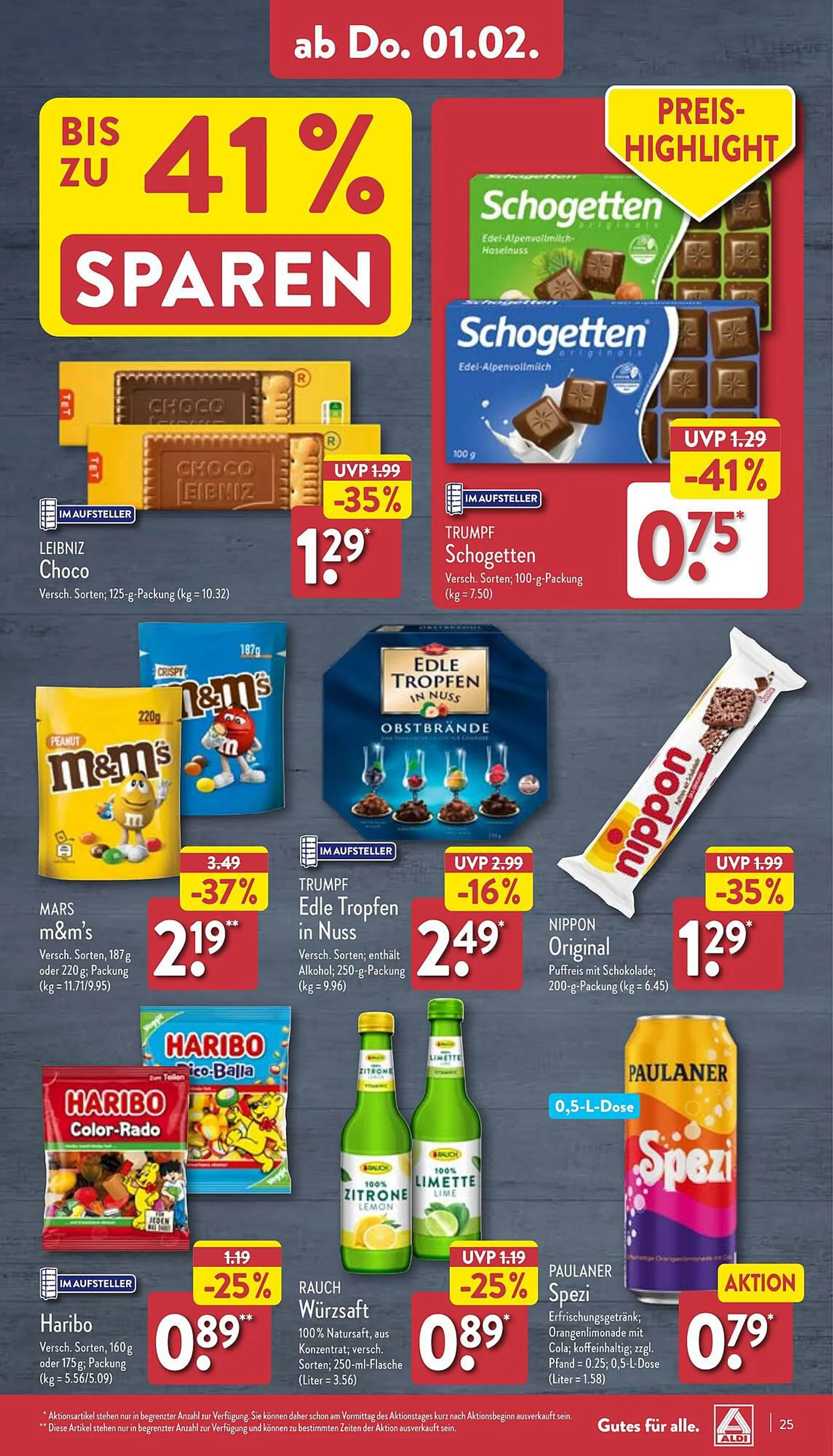 Aldi Nord Prospekt von 29. Januar bis 3. Februar 2024 - Prospekt seite 25