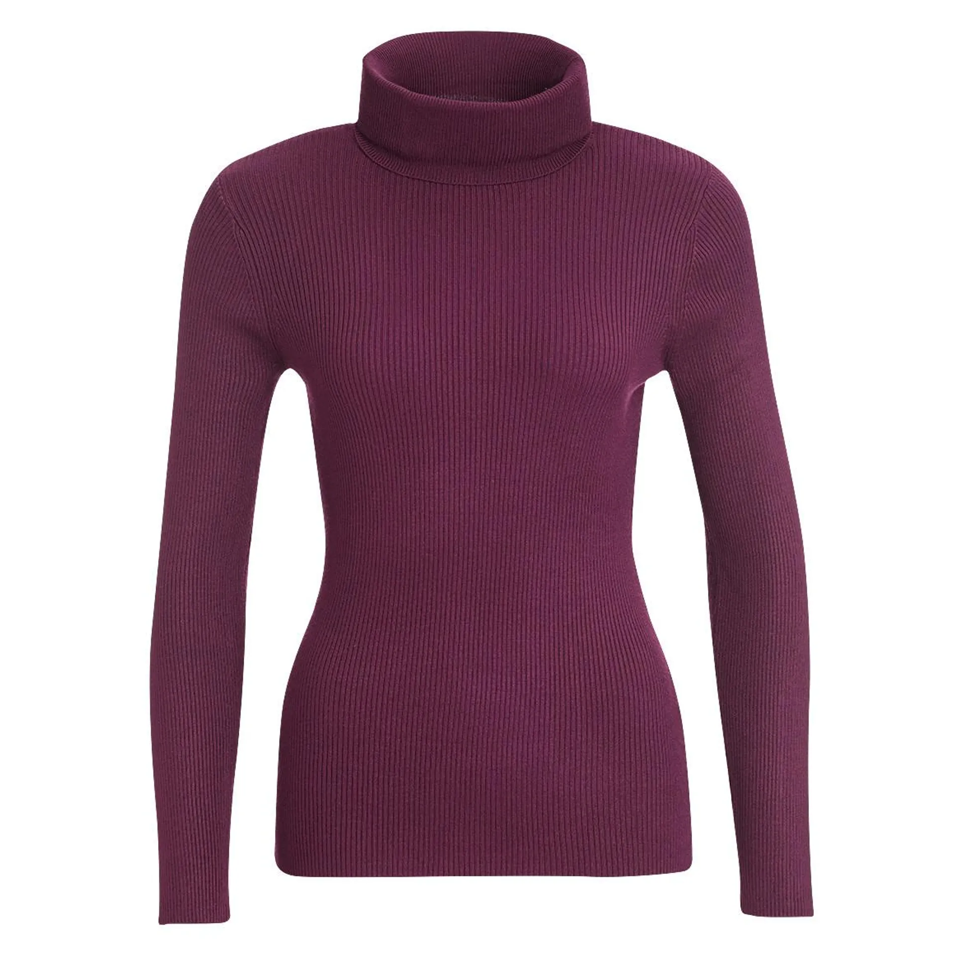 Damen Rollkragenpullover gerippt