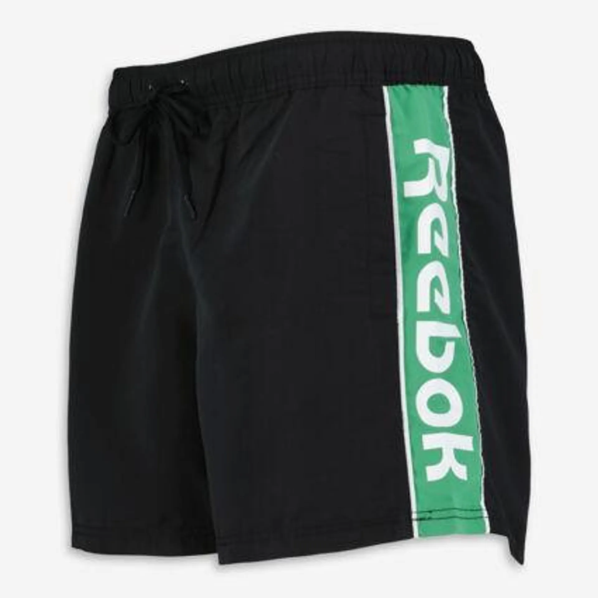 Schwarze Badeshorts mit Logodrucken