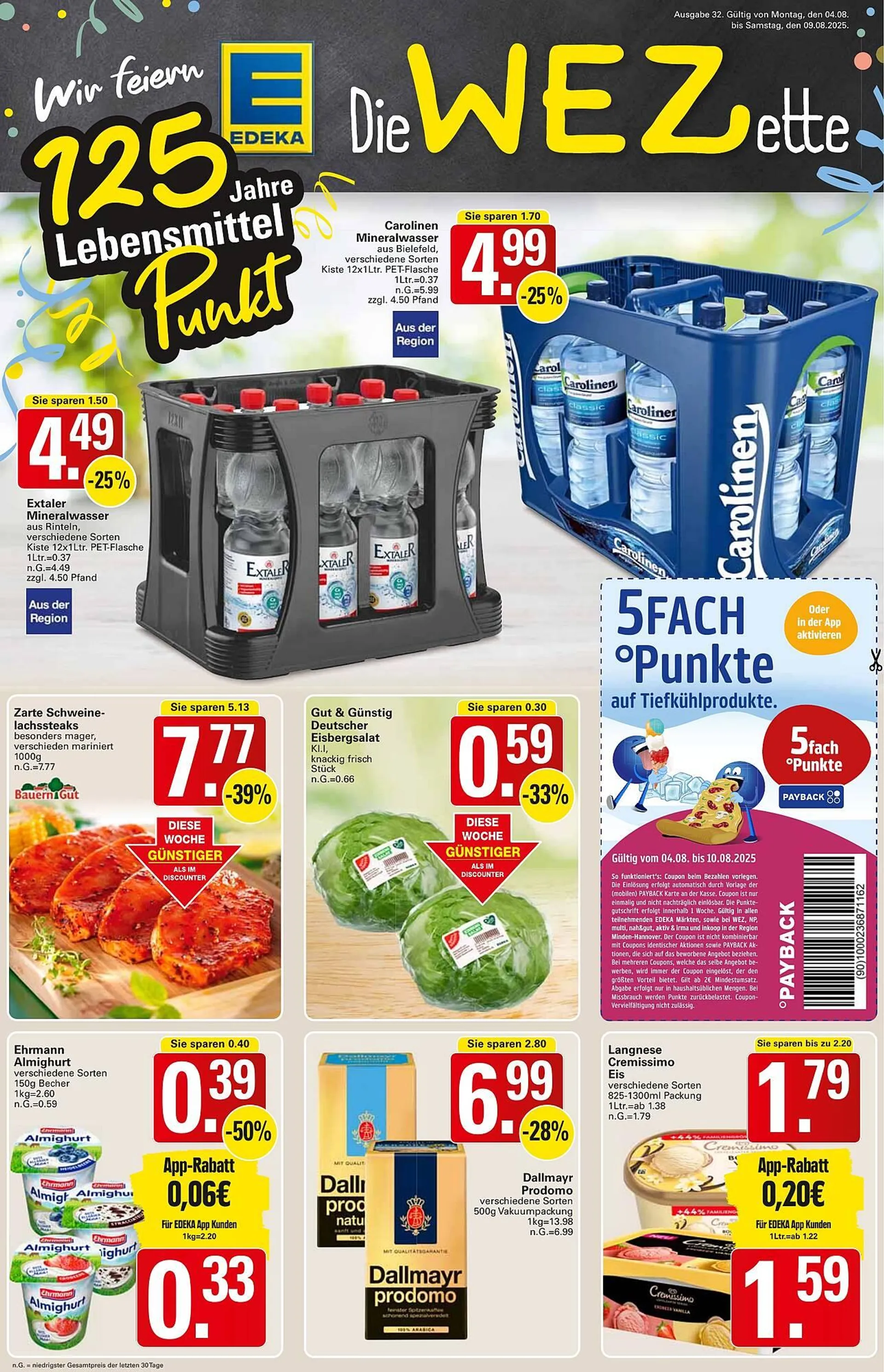 WEZ Prospekt von 4. August bis 9. August 2025 - Prospekt seite 1