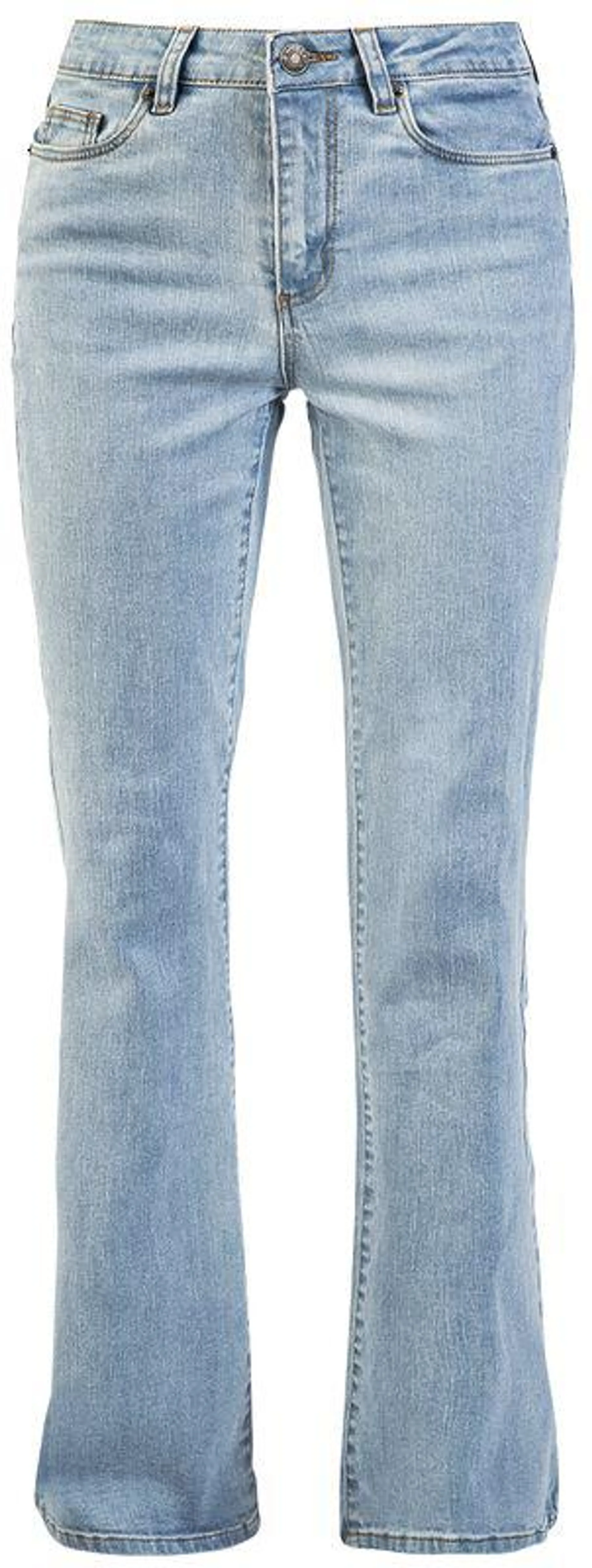 "Ladies High Waist Flared Denim Pants" Jeans blau von Urban Classics