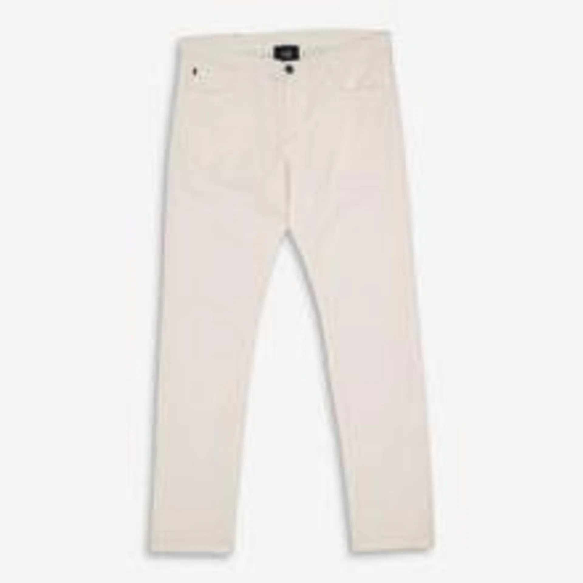 Cremefarbene Straight Leg Jeans