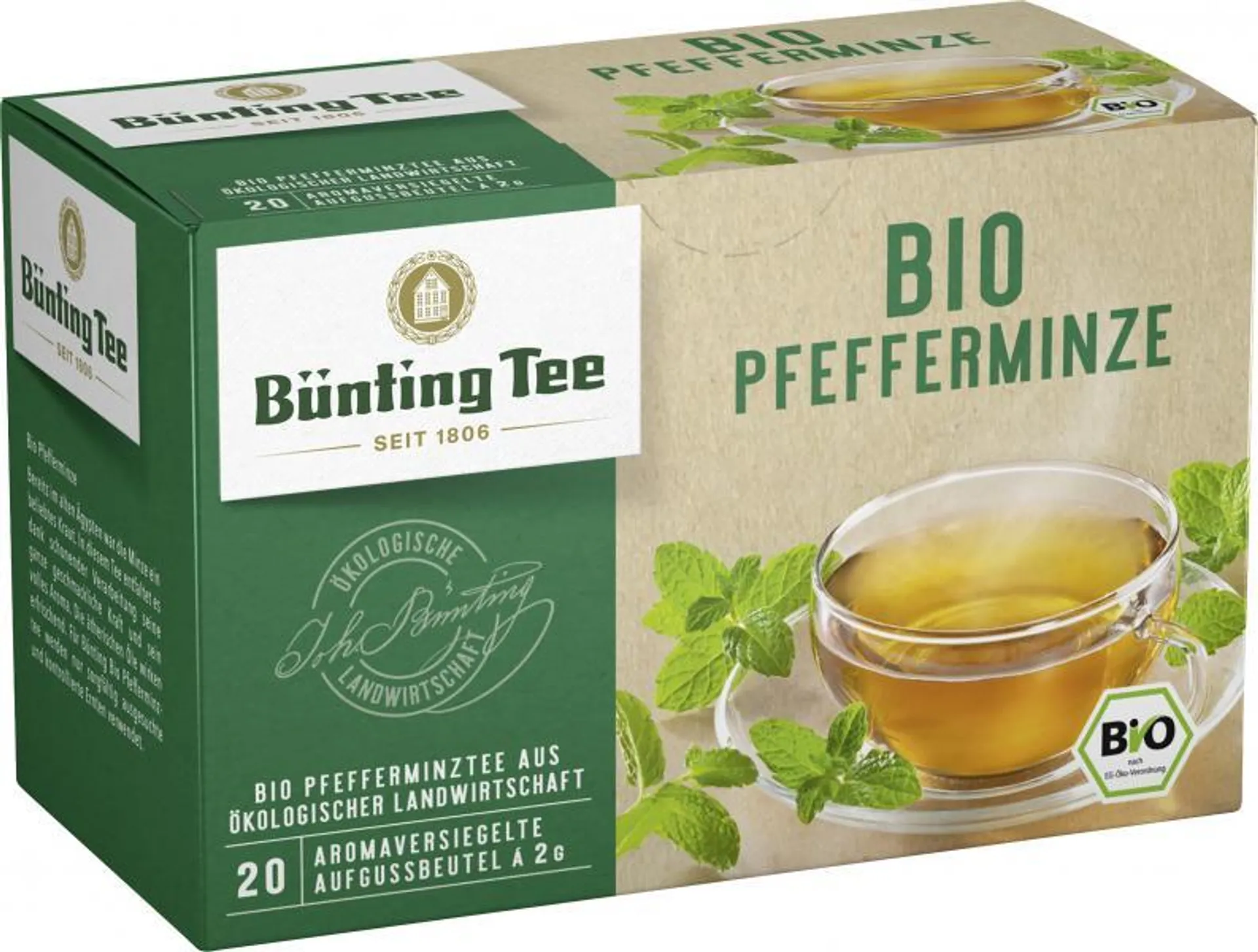 Bünting Tee Bio Pfefferminze 20 x 2 g