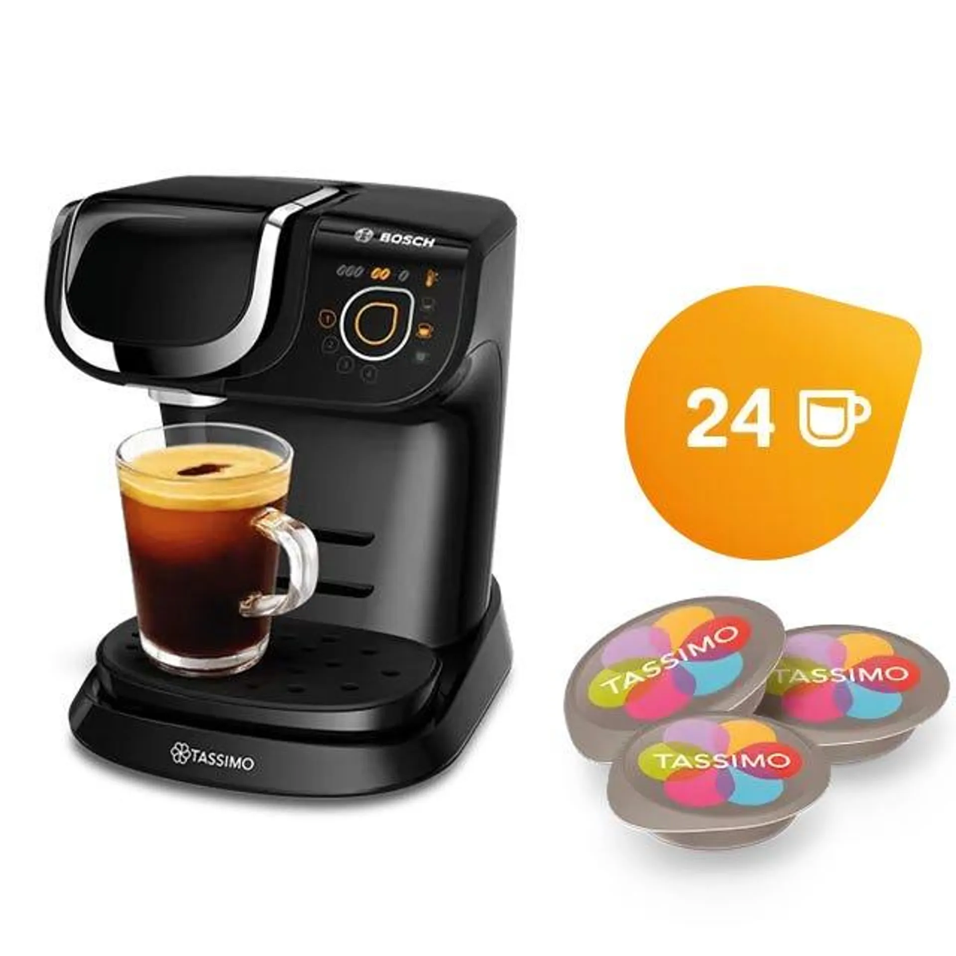 Kaffeemaschine My Way schwarz + 2 Pack GRATIS