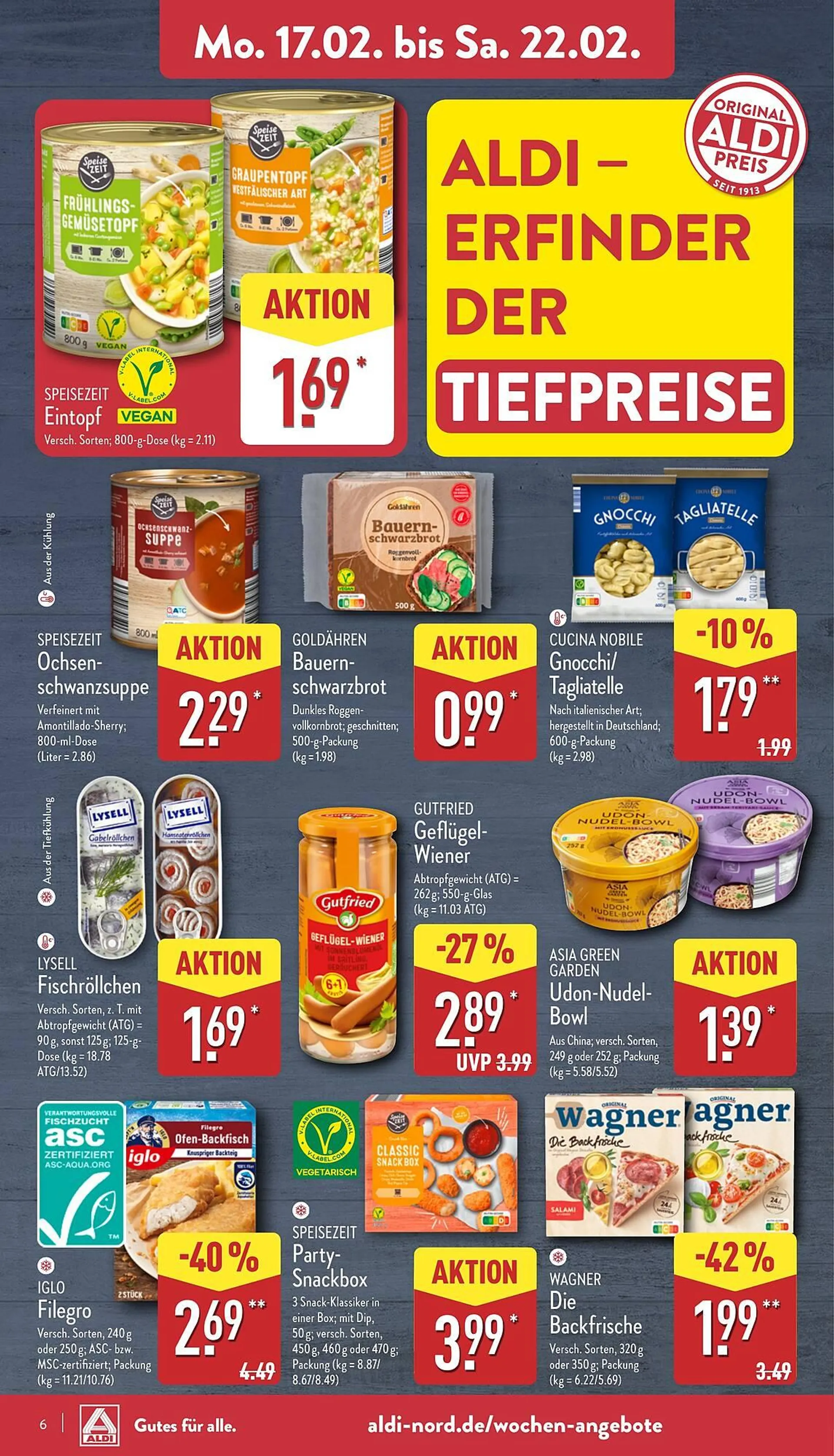 Aldi Nord Prospekt von 17. Februar bis 22. Februar 2025 - Prospekt seite 6