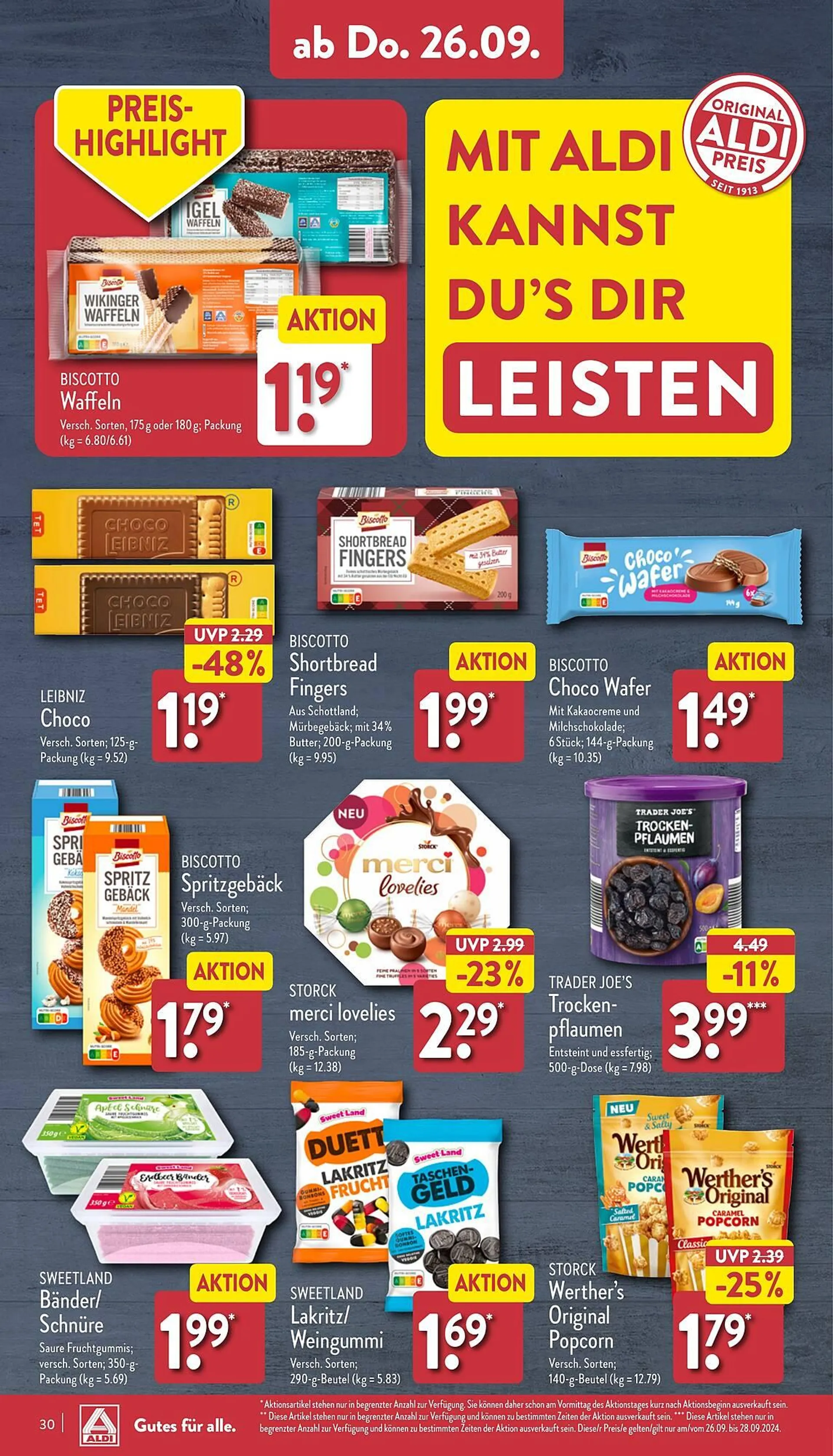 Aldi Nord Prospekt von 23. September bis 28. September 2024 - Prospekt seite 30