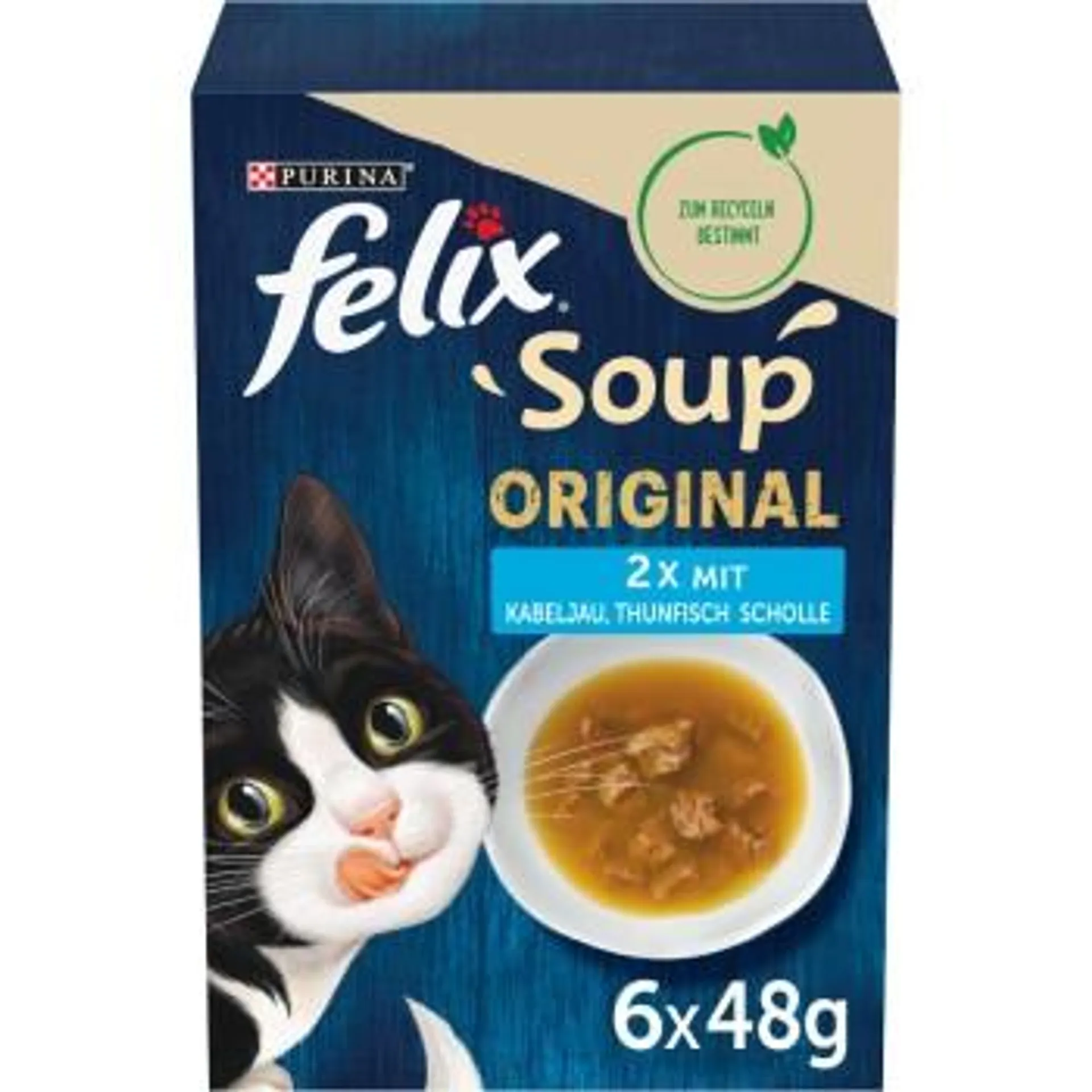 Felix Soup Suppe 6x48g Kabeljau, Thunfisch, Scholle