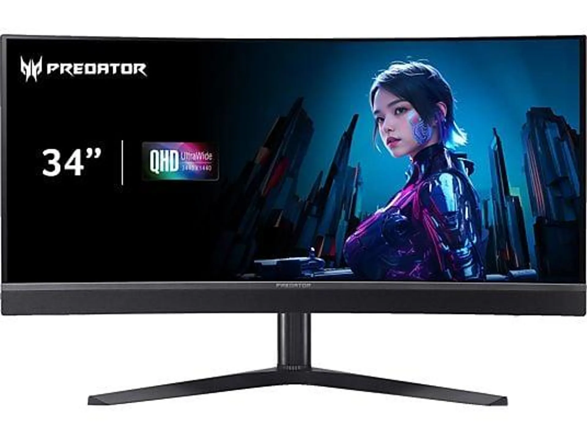 ACER X34V 34 Zoll QHD Gaming Monitor (0,03 ms Reaktionszeit, 175 Hz DP/Typ-C, 100 Hz HDMI)