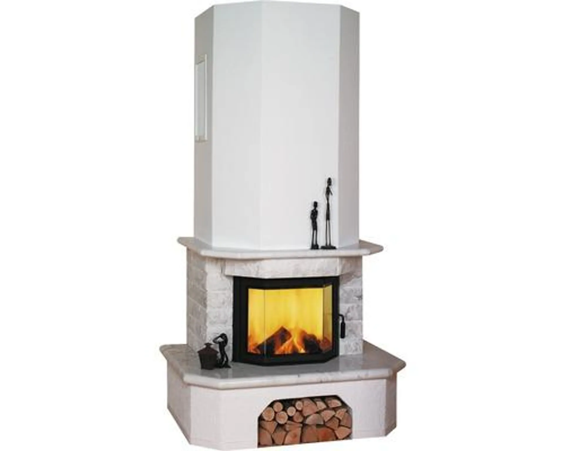 Kachelofen Hark Aspen Marmor naturweiss 8 kW