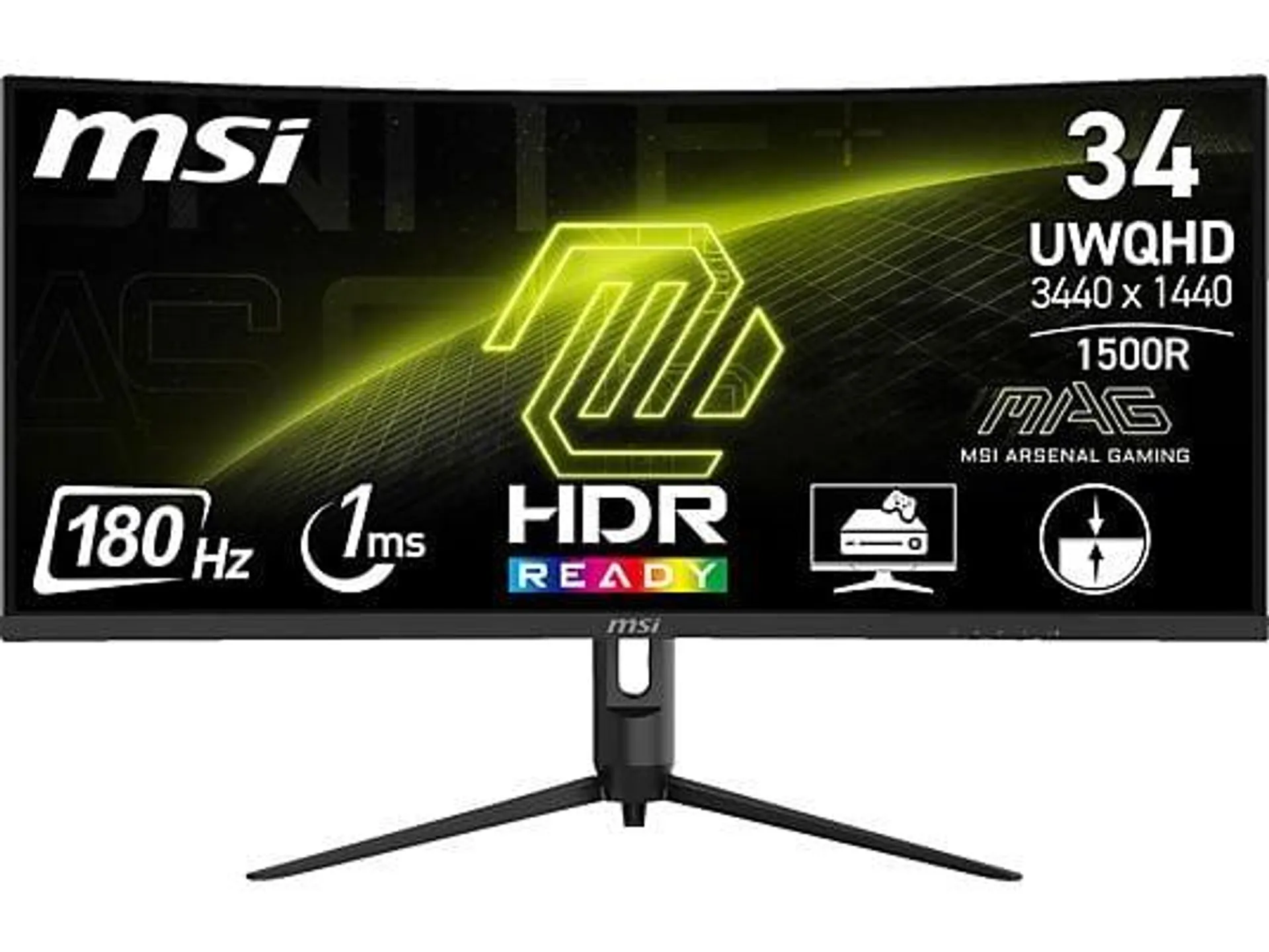 MSI MAG 342CQRDE E2 34 Zoll UWQHD Gaming Monitor (1 ms Reaktionszeit, 180 Hz)