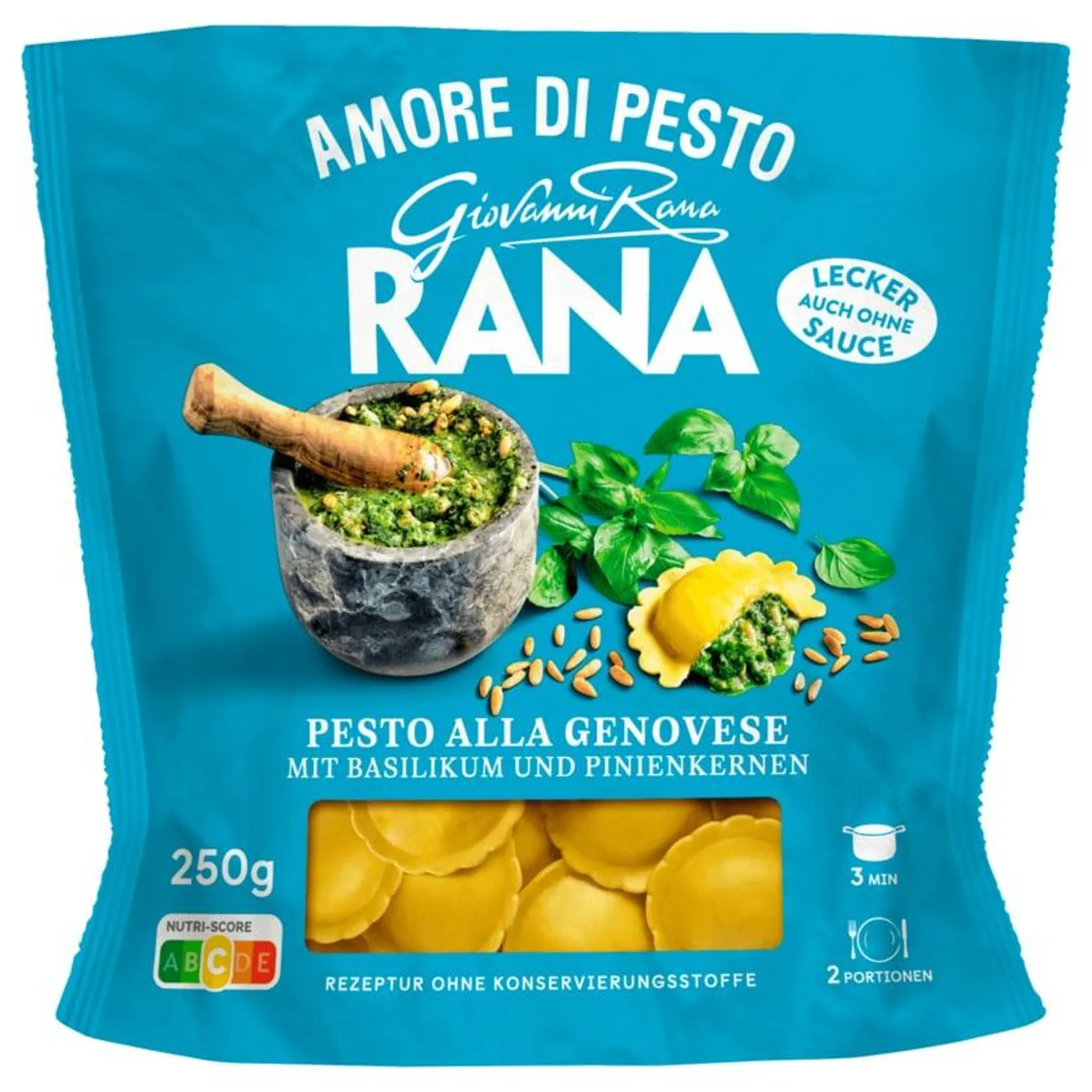 Giovanni Rana Ravioli Pesto mit Basilikum und Pinienkernen 250g