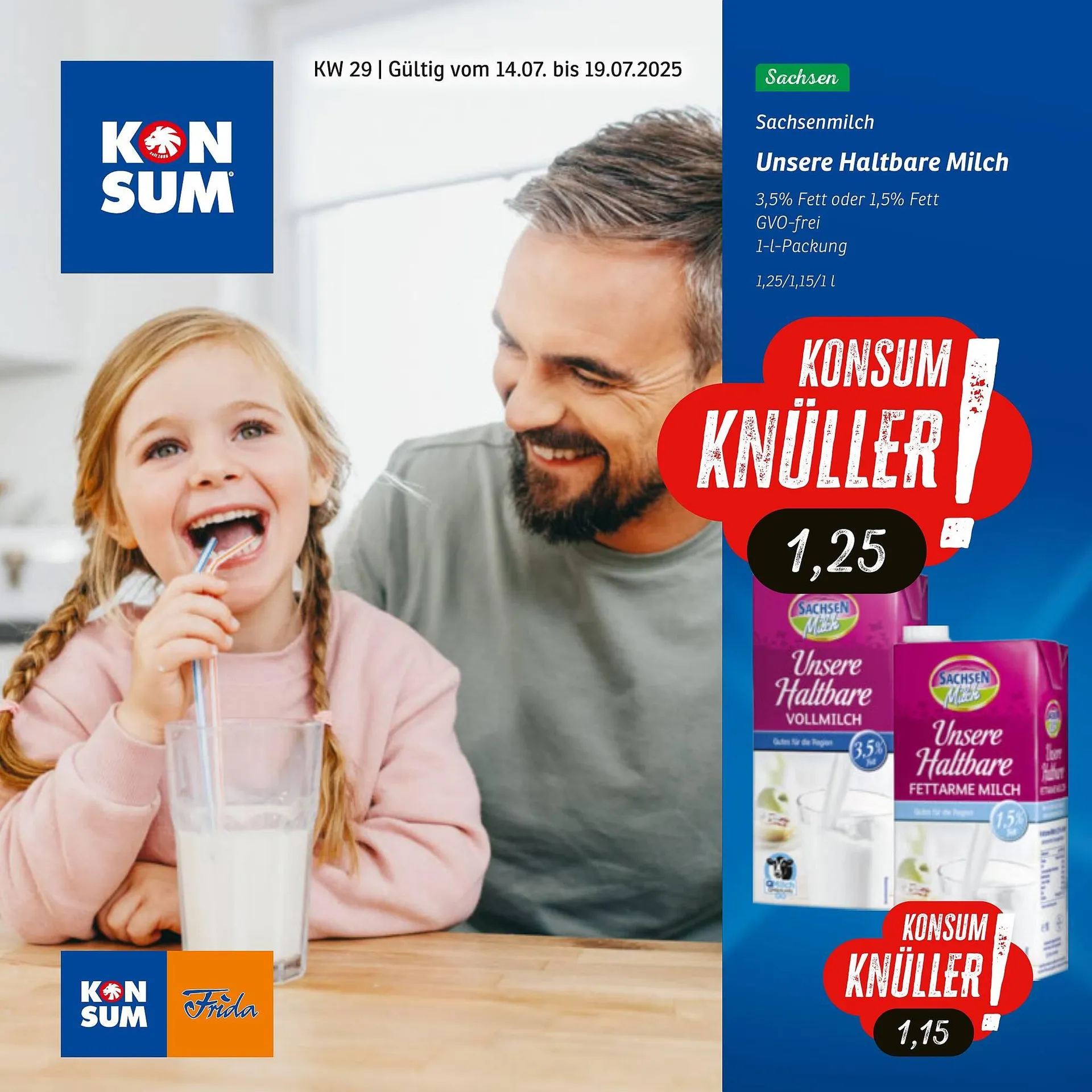 KONSUM Prospekt von 14. Juli bis 19. Juli 2025 - Prospekt seite 1