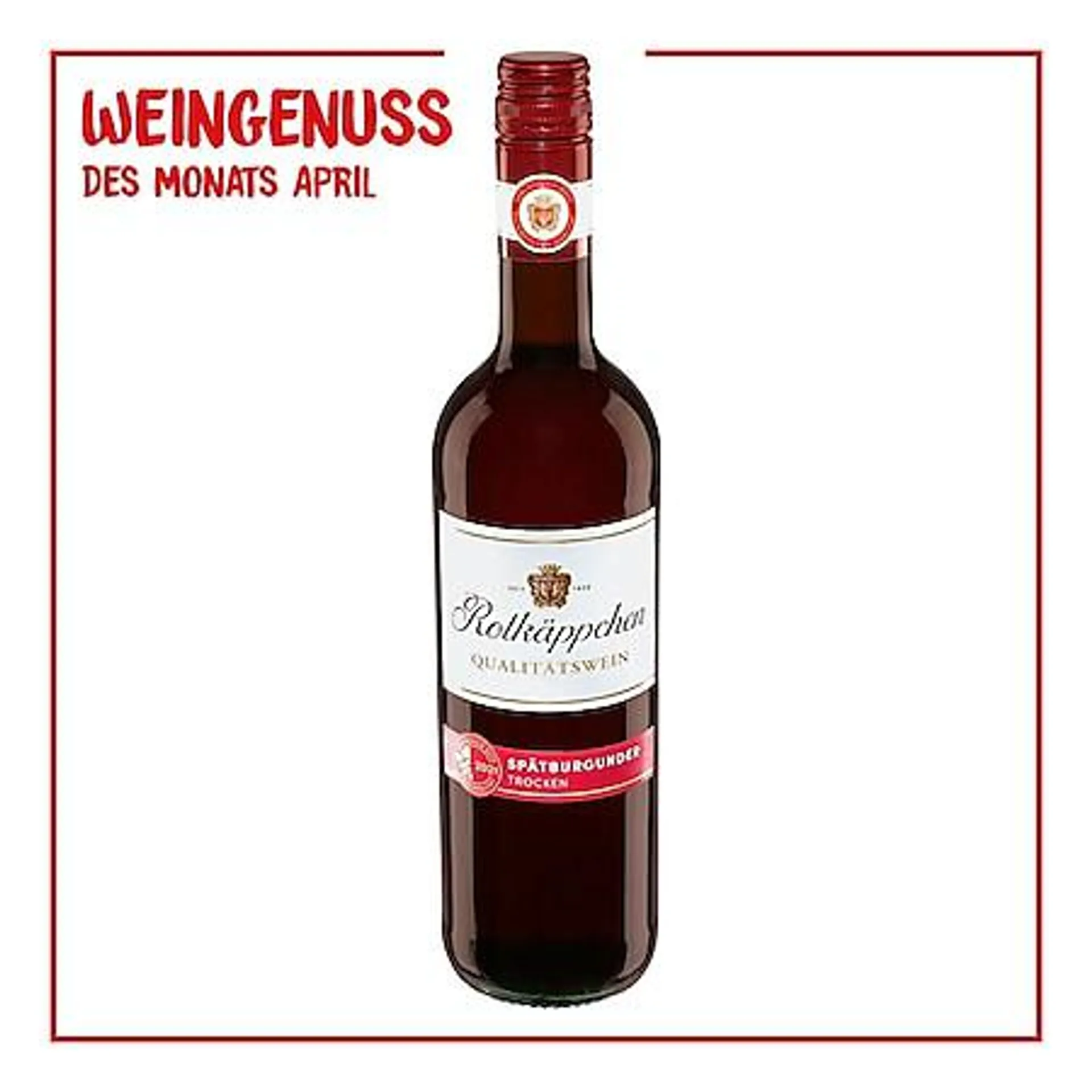 Rotkäppchen Spätburgunder rot Qualitätswein 12,0 % vol 0,75 Liter