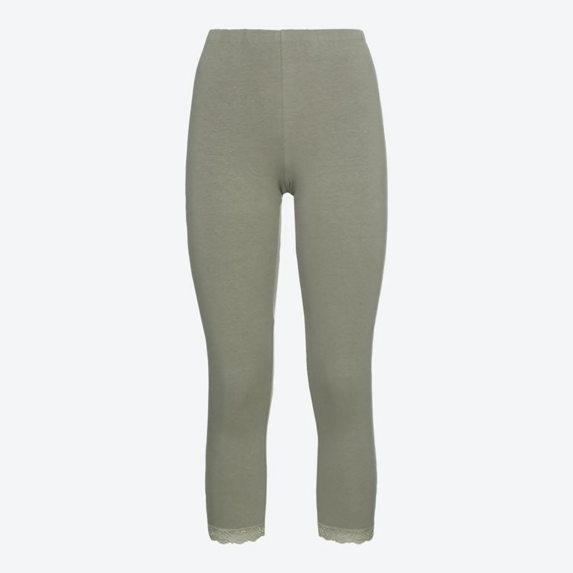 Damen-Caprileggings mit Spitze