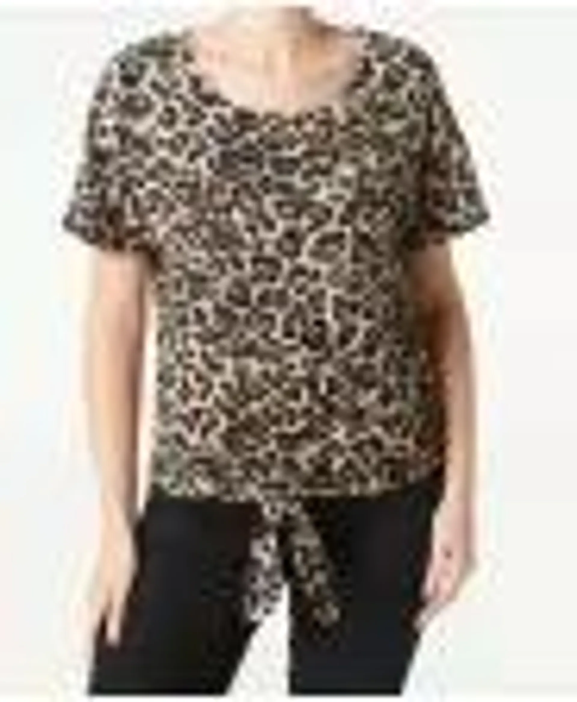 T-Shirt mit Knotendetail Janina, Rundhalsausschnitt