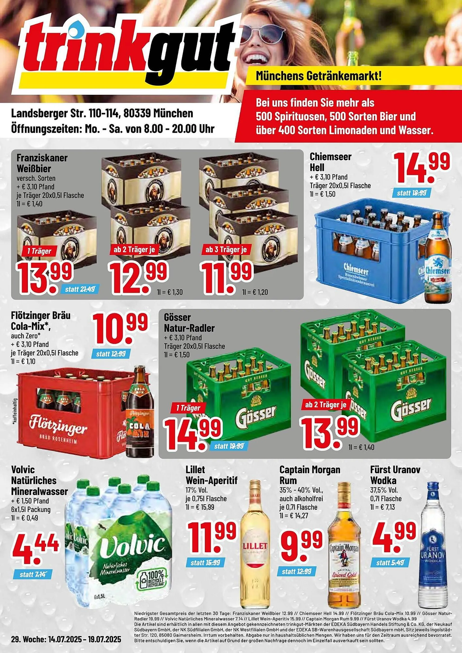 trinkgut Prospekt von 14. Juli bis 19. Juli 2025 - Prospekt seite 1