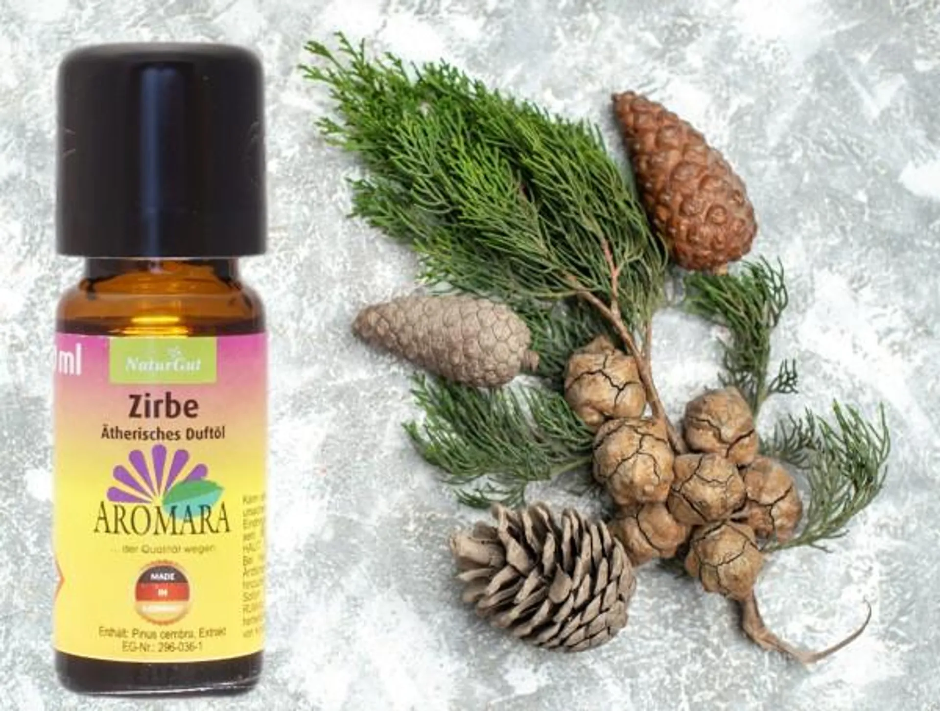 AROMARA Ätherisches Duftöl Zirbe 10 ml Zirbelkiefer Arvenöl Pinus cembra