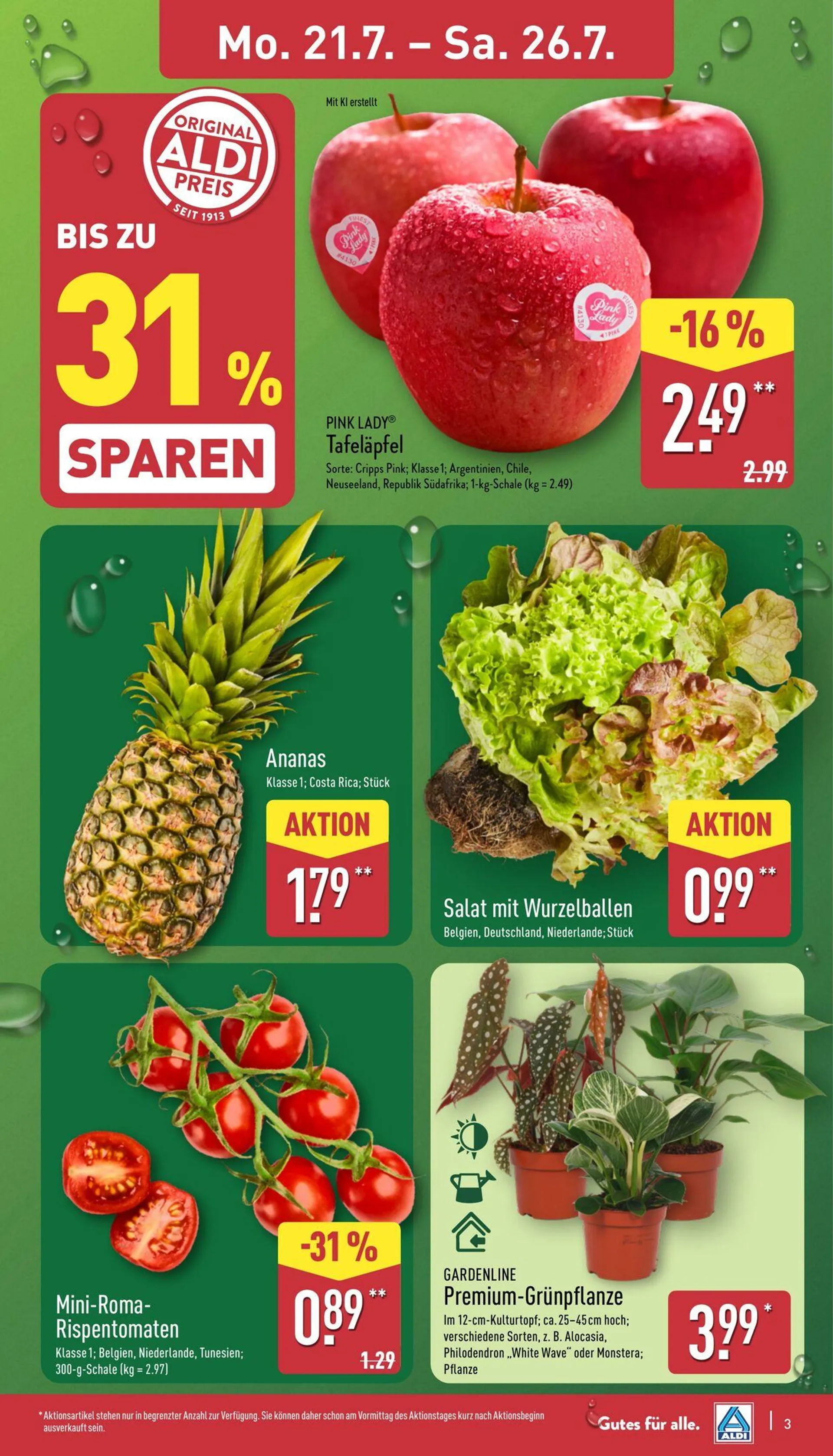 Aldi-Nord von 21. Juli bis 26. Juli 2025 - Prospekt seite 3