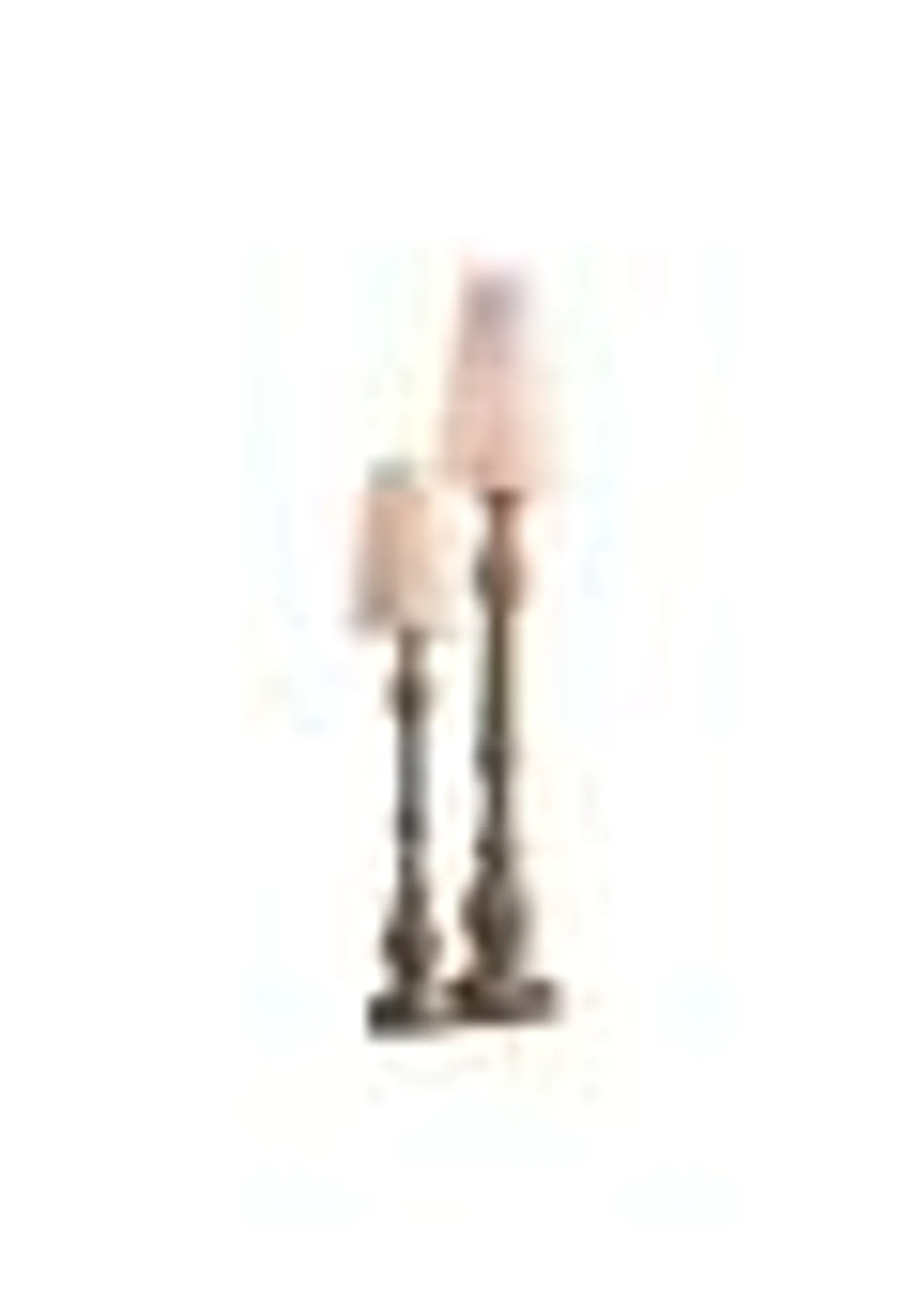 LOBERON Tischlampe 2er Set Tori creme/braun