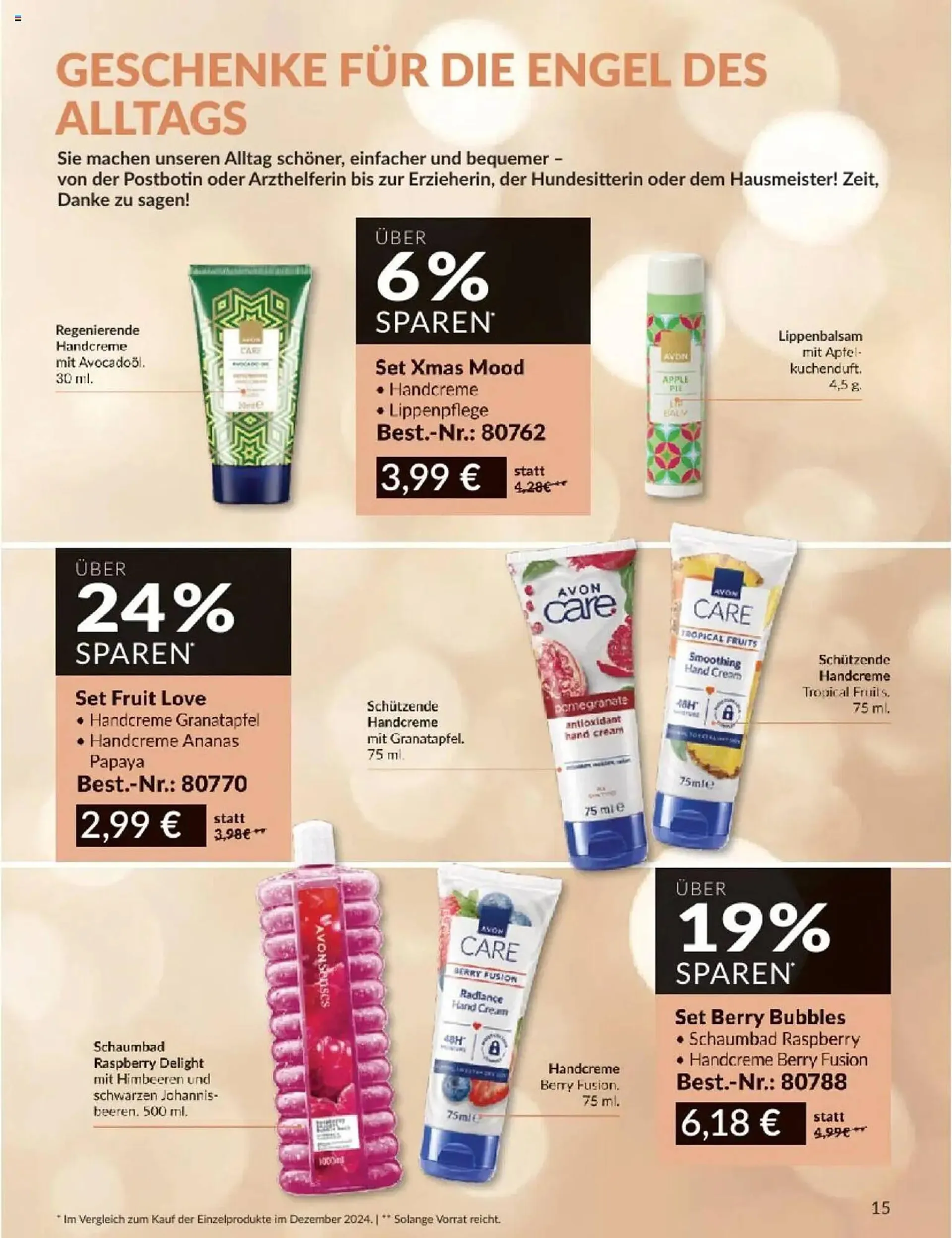 Avon Prospekt von 1. Dezember bis 19. Dezember 2024 - Prospekt seite 15