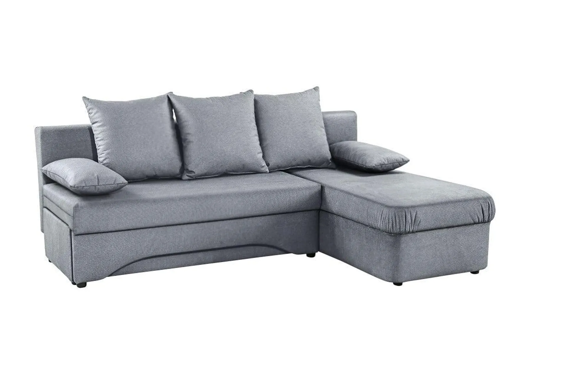 Ecksofa Polaris Stoffbezug Grau ca. 191 x 142 cm