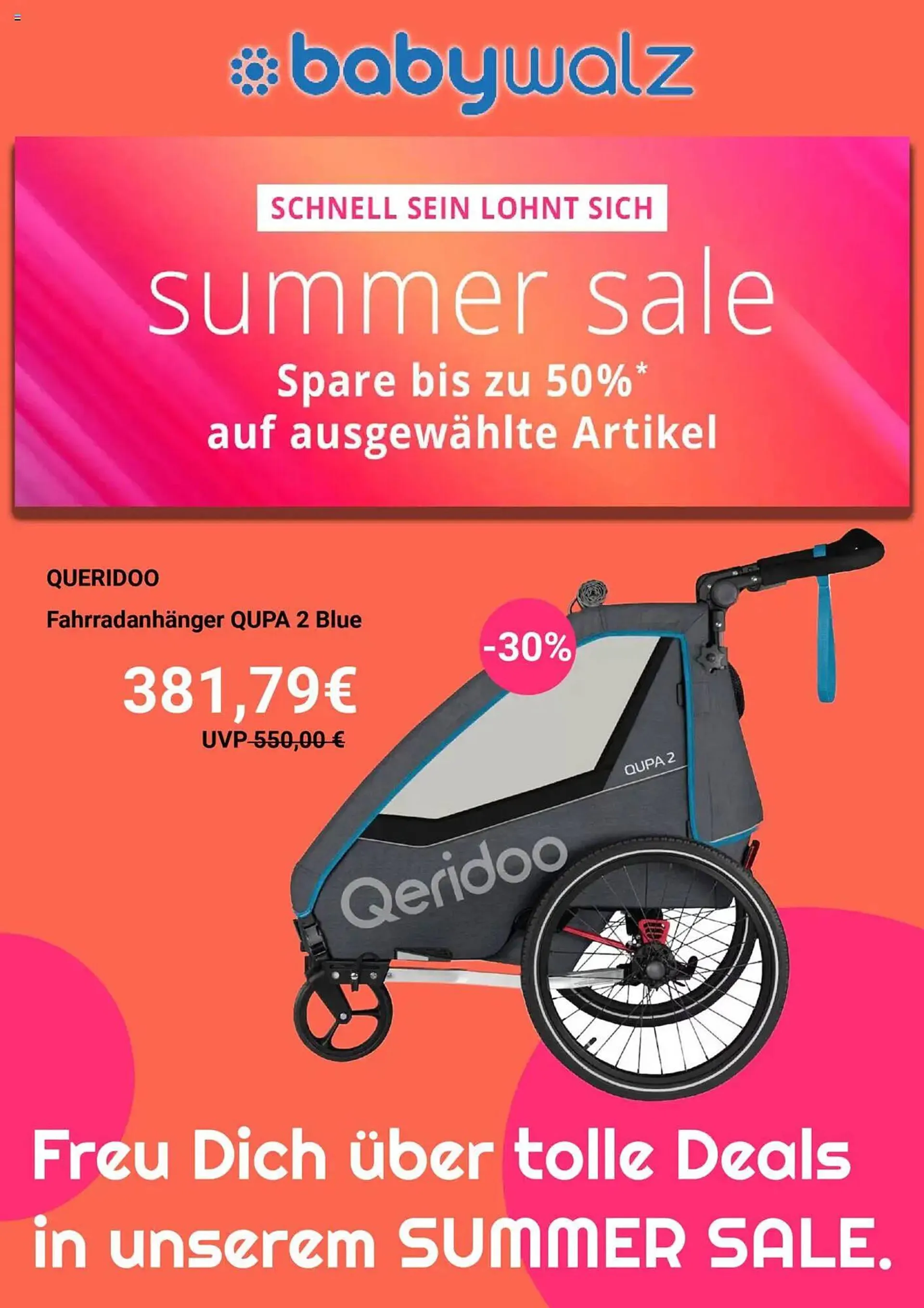 Baby Walz Prospekt von 4. Juli bis 3. August 2025 - Prospekt seite 1