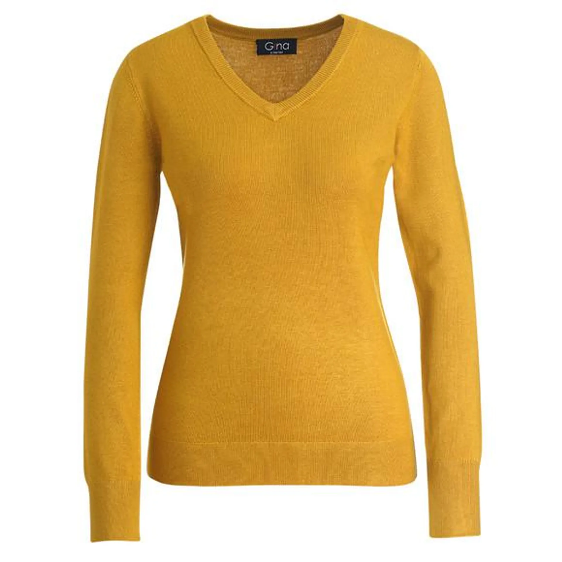 Damen Feinstrickpullover mit V-Ausschnitt