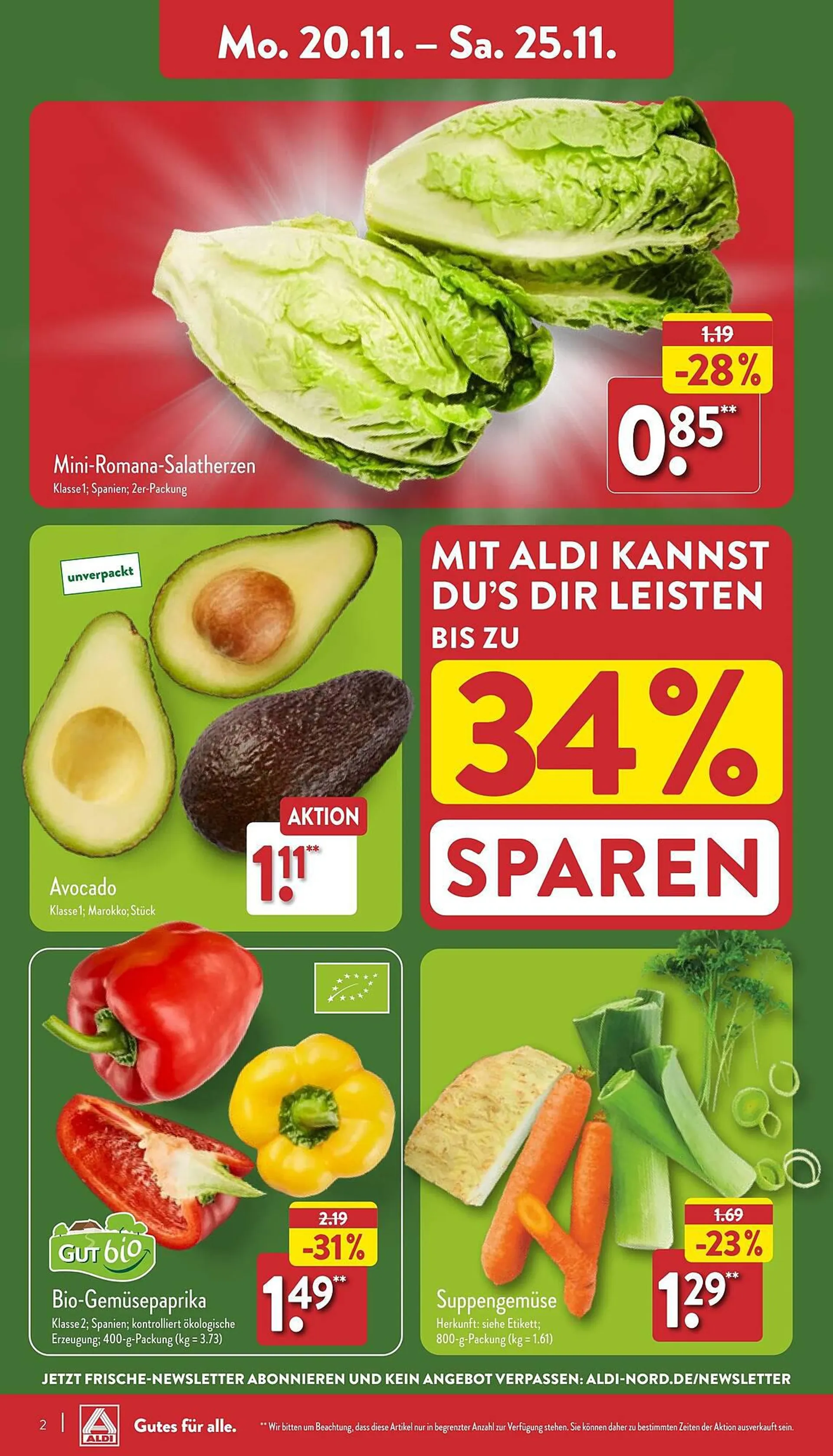 Aldi Nord Prospekt von 19. November bis 25. November 2023 - Prospekt seite 2